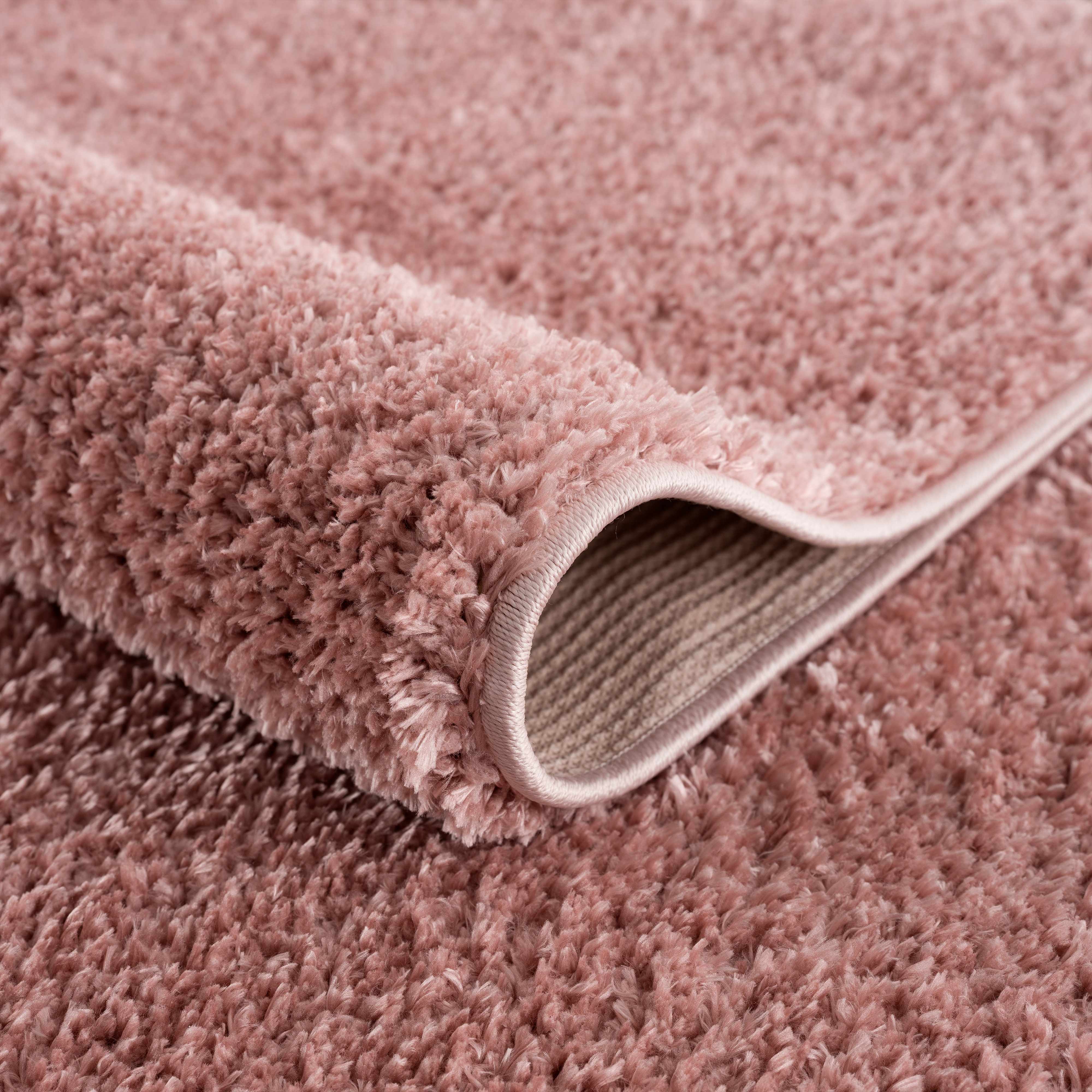 Judy Pink Plush Washable Area Rug - Clearance - Bibenanova
