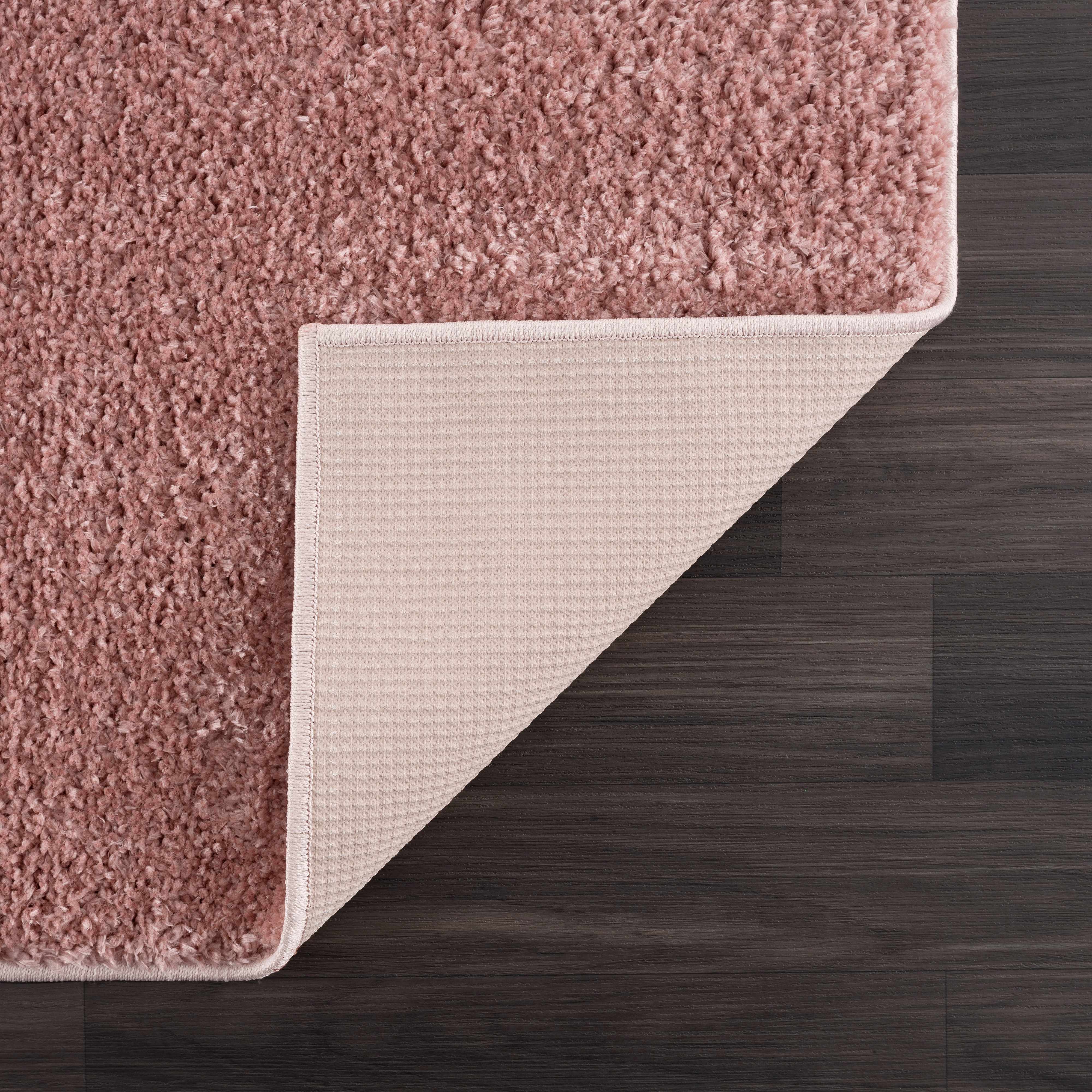 Judy Pink Plush Washable Area Rug - Clearance - Bibenanova