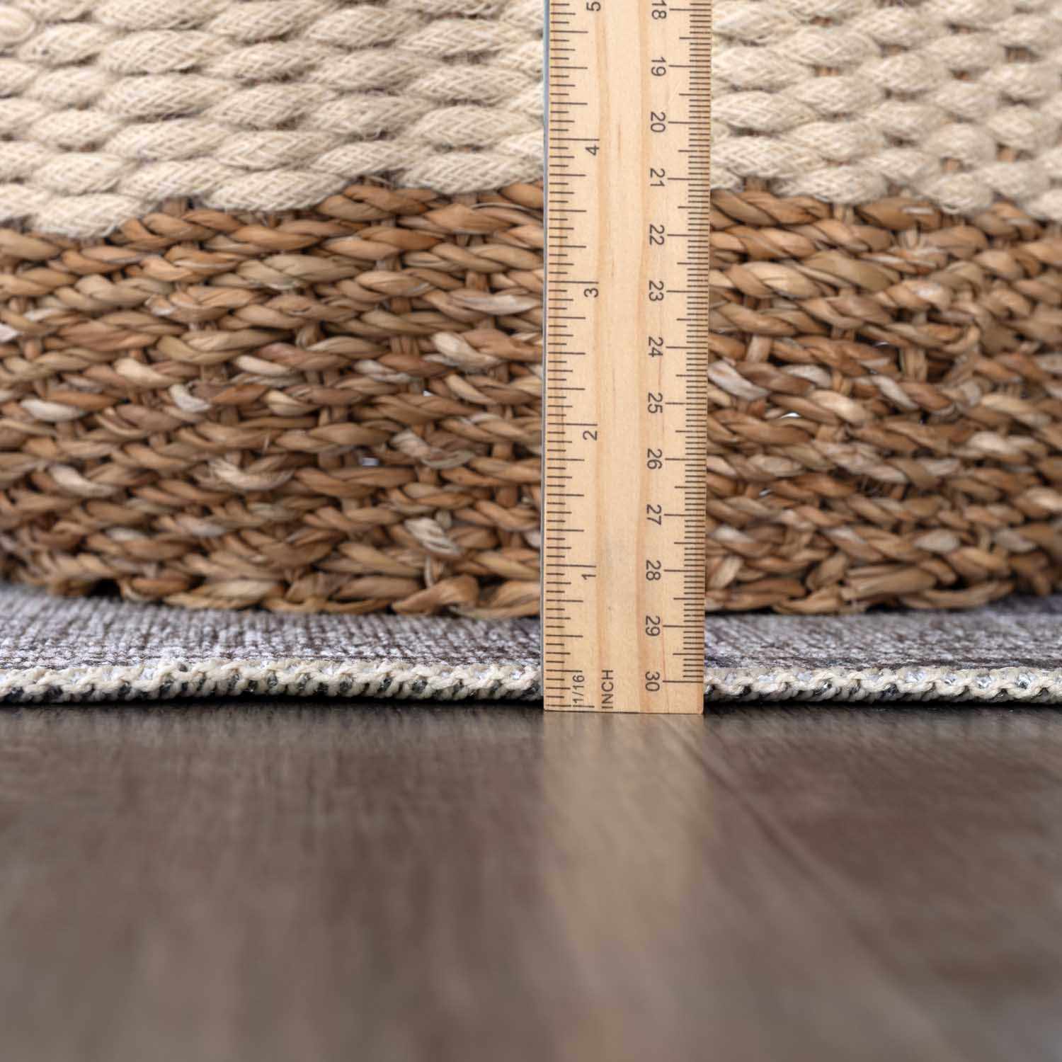 Barny Gray Denim Washable Rug