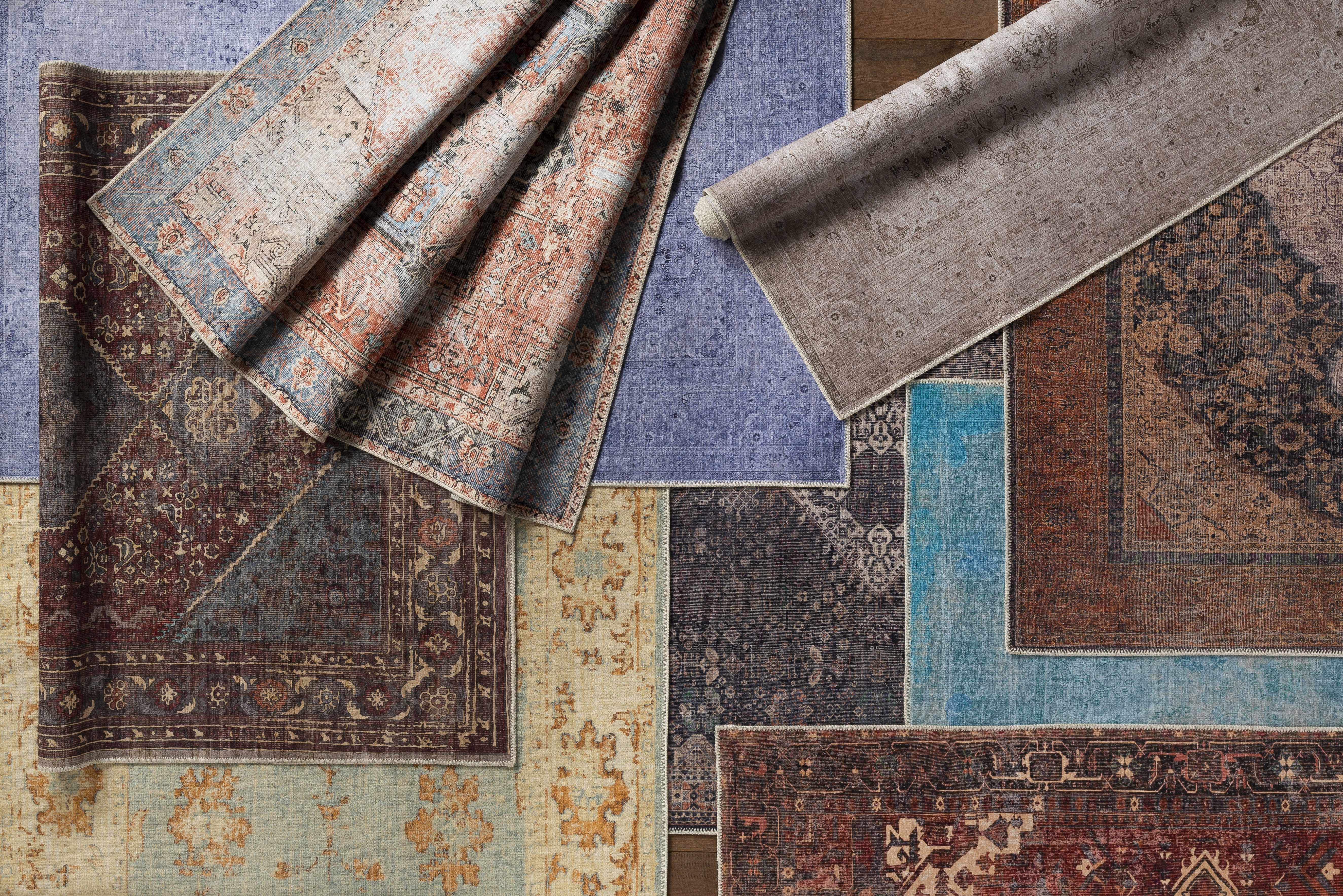 Kittrell Vintage Flat Pile Washable Rug - Clearance - Bibenanova