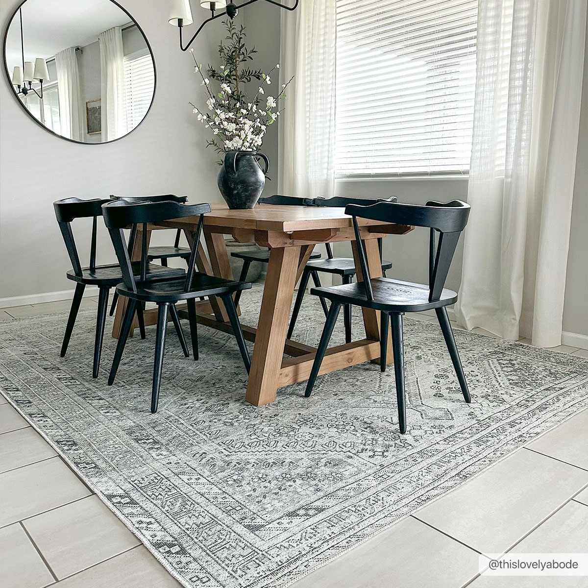 Barny Sage Flat Pile Washable Rug - Bibenanova