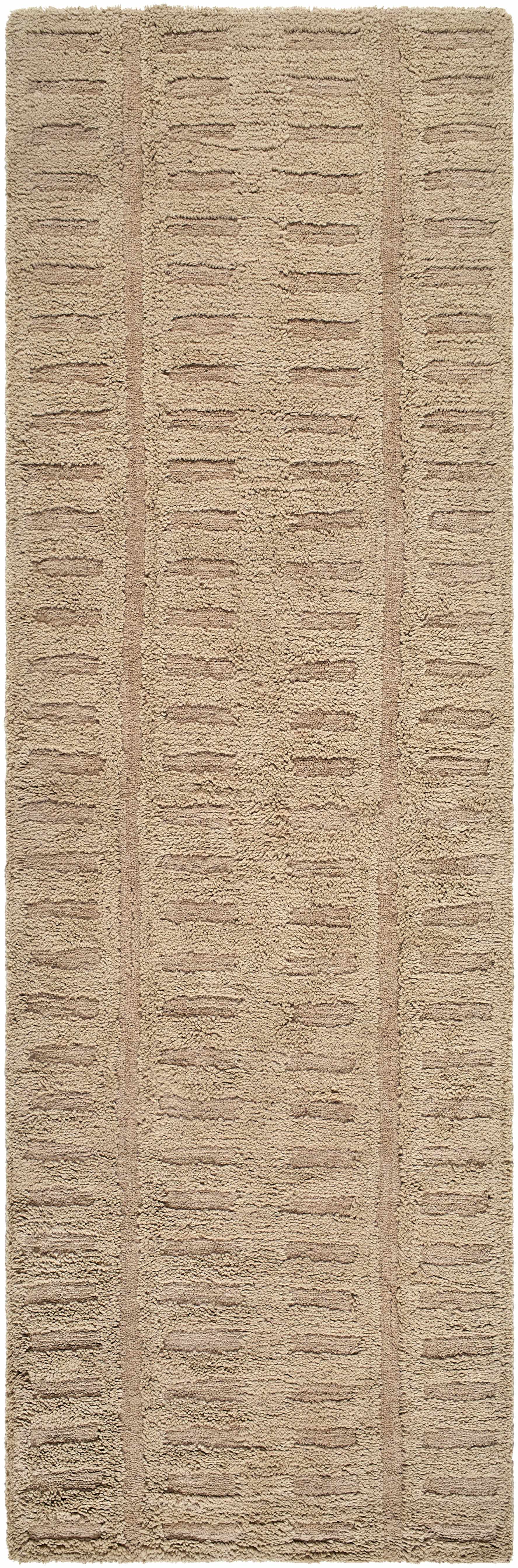 Washable Handmade Wool Rug - Brown