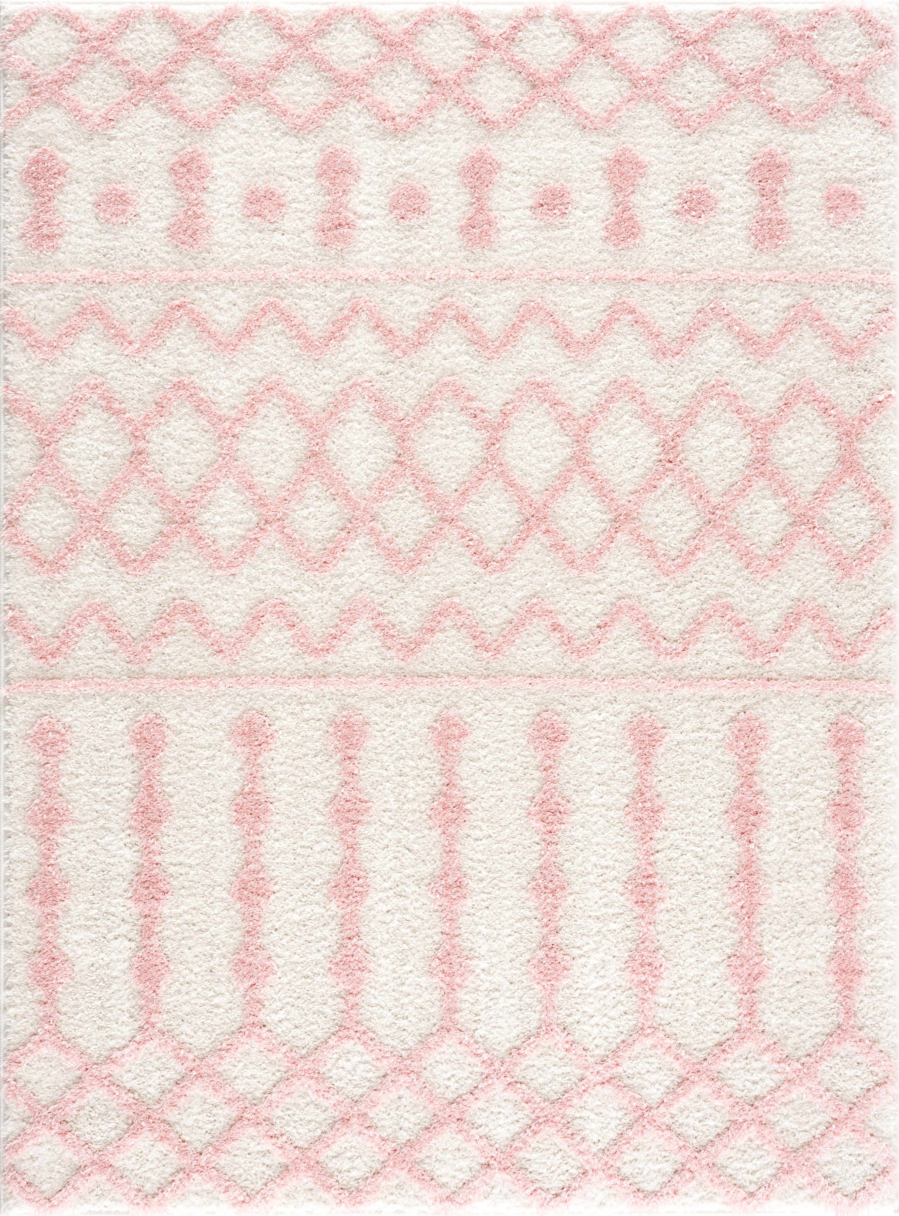 Darva Pink Plush Area Carpet - Bibenanova