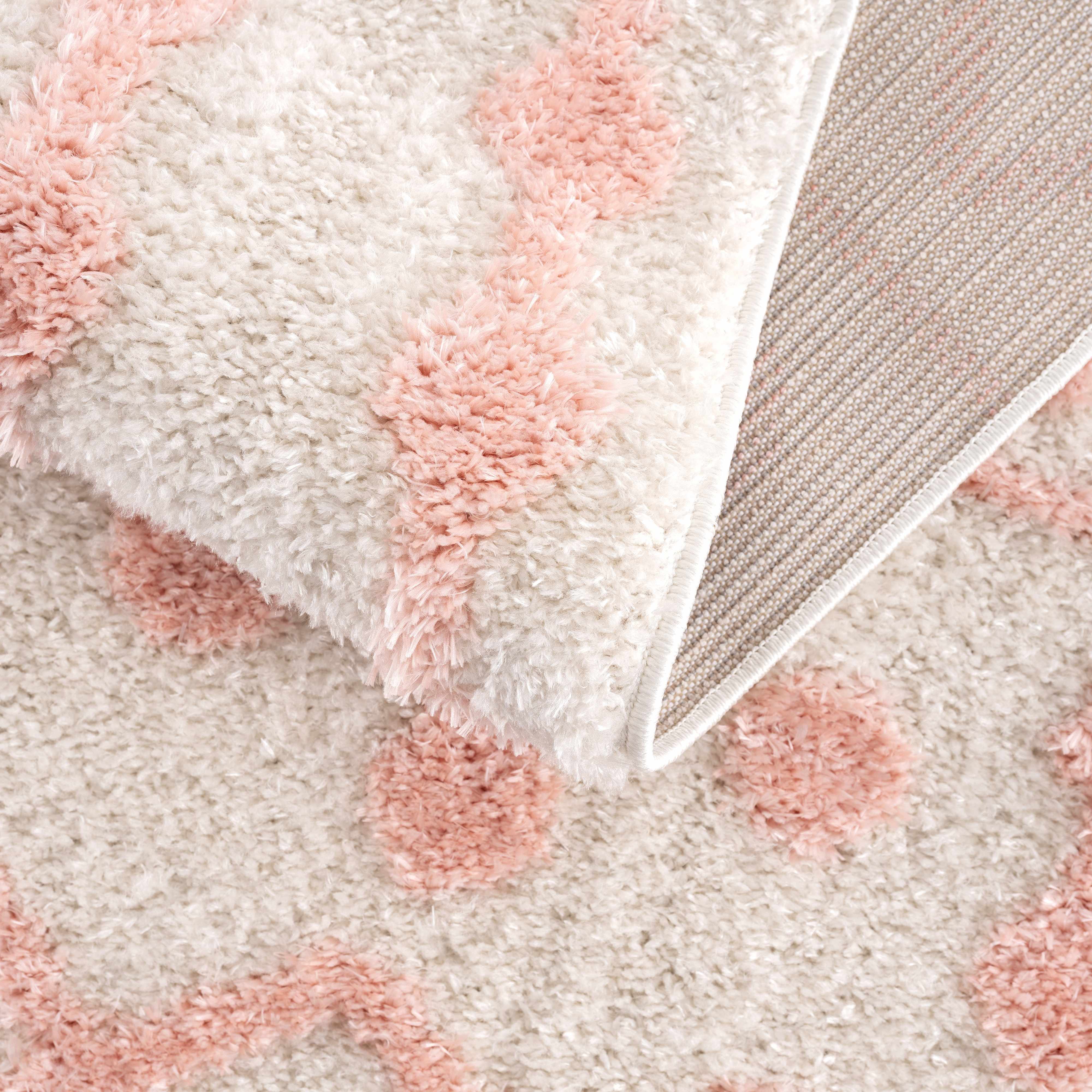 Darva Pink Plush Area Carpet - Bibenanova