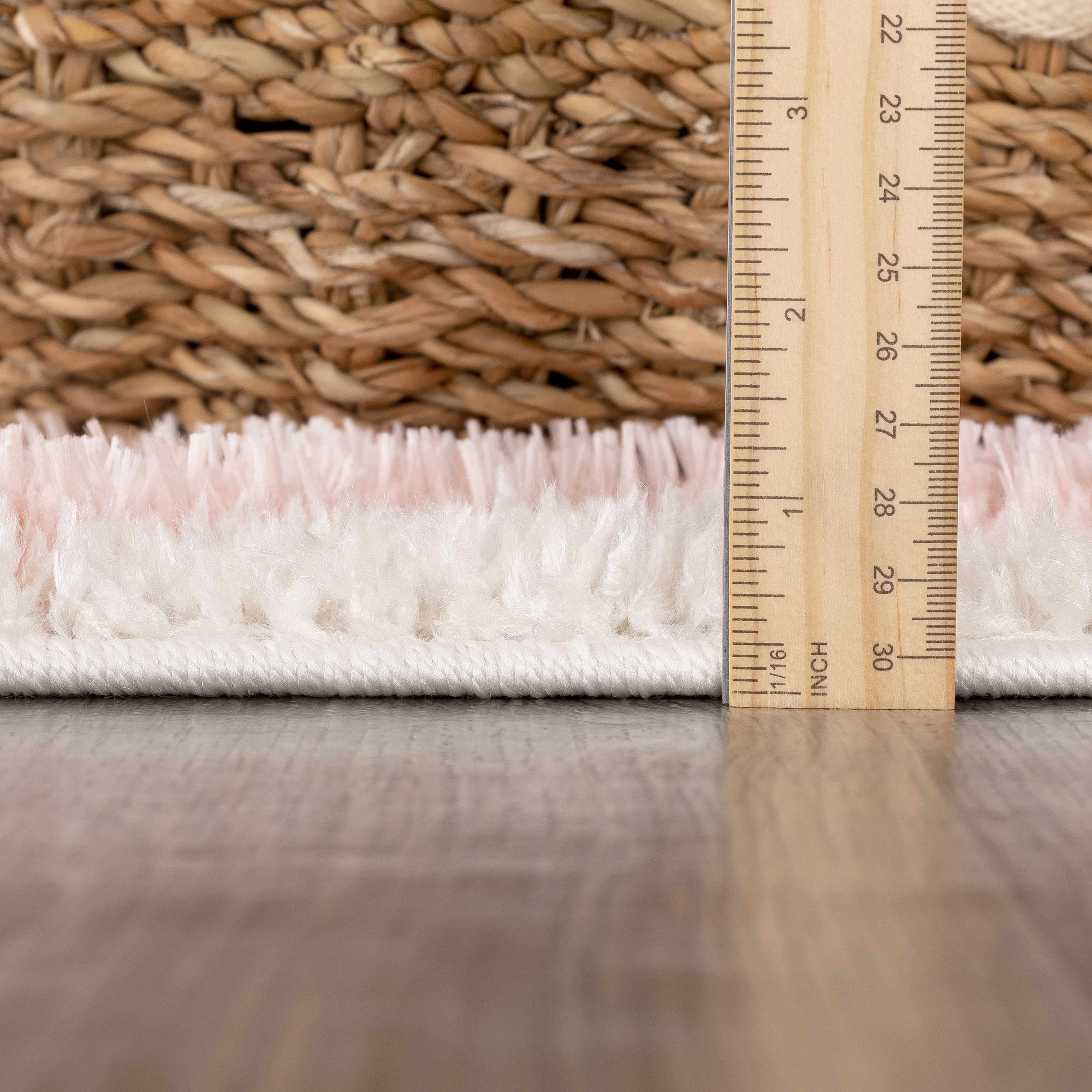 Darva Pink Plush Area Carpet - Bibenanova