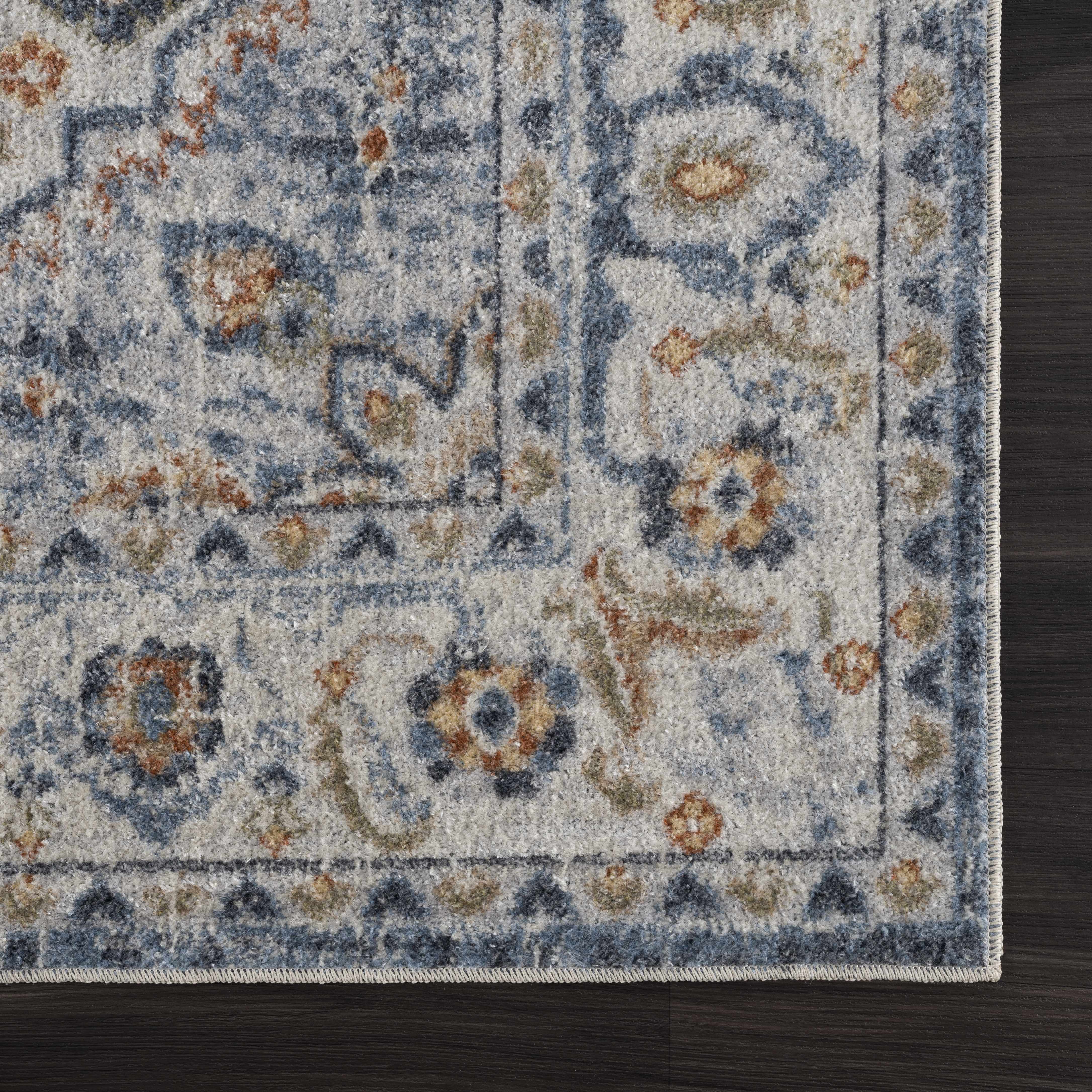 Hiti Cream&Blue Washable Rug - Clearance - Bibenanova
