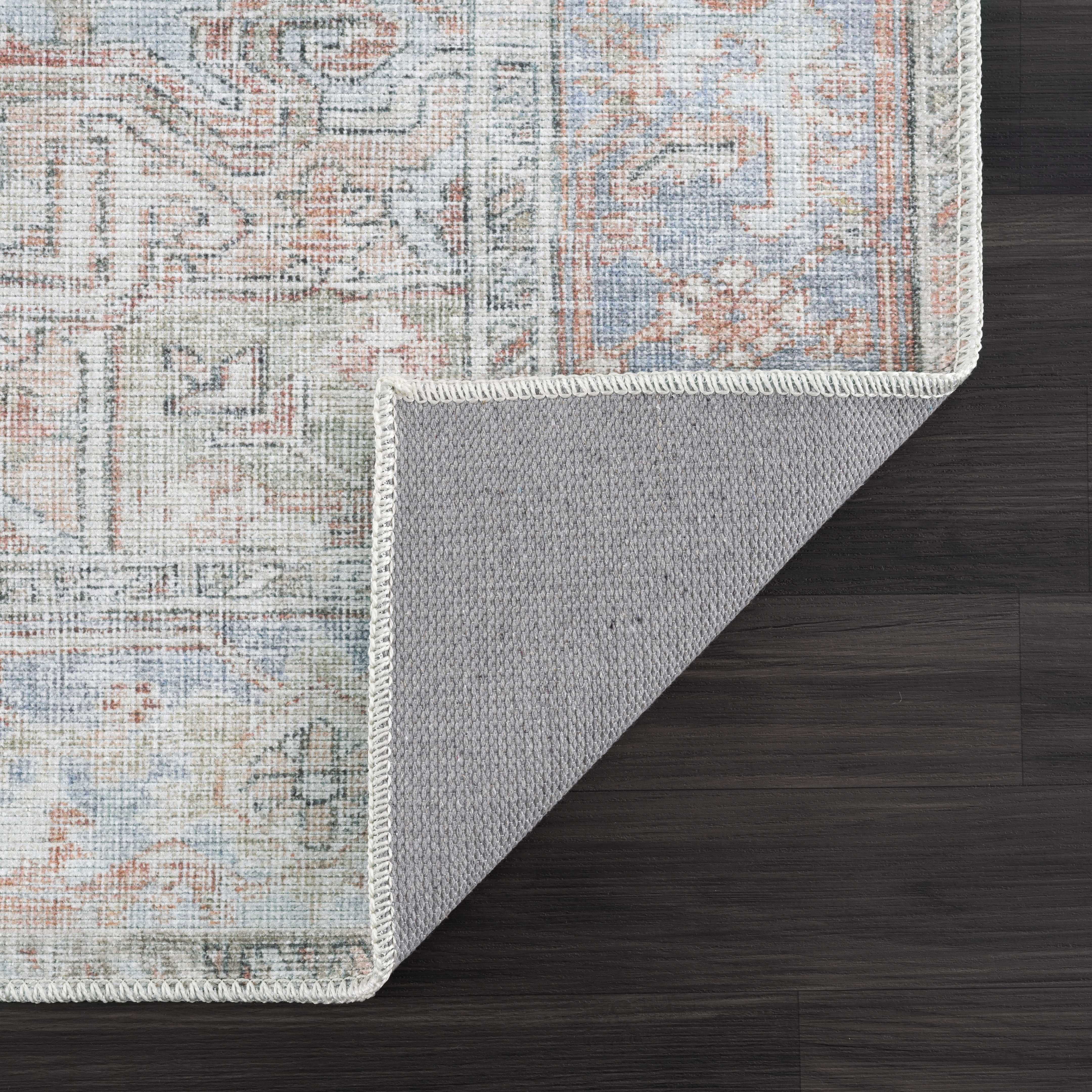 Rust Maayon Washable Rug - Bibenanova usa