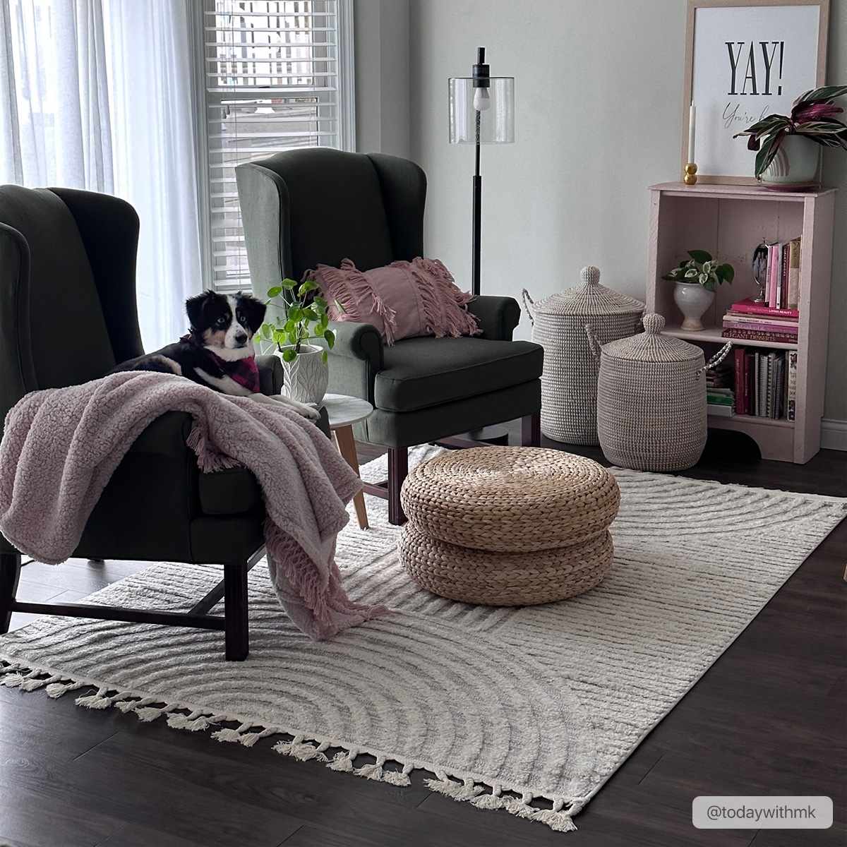 Dauin 3D Rainbow Area Rug with Tassels - Bibenanova