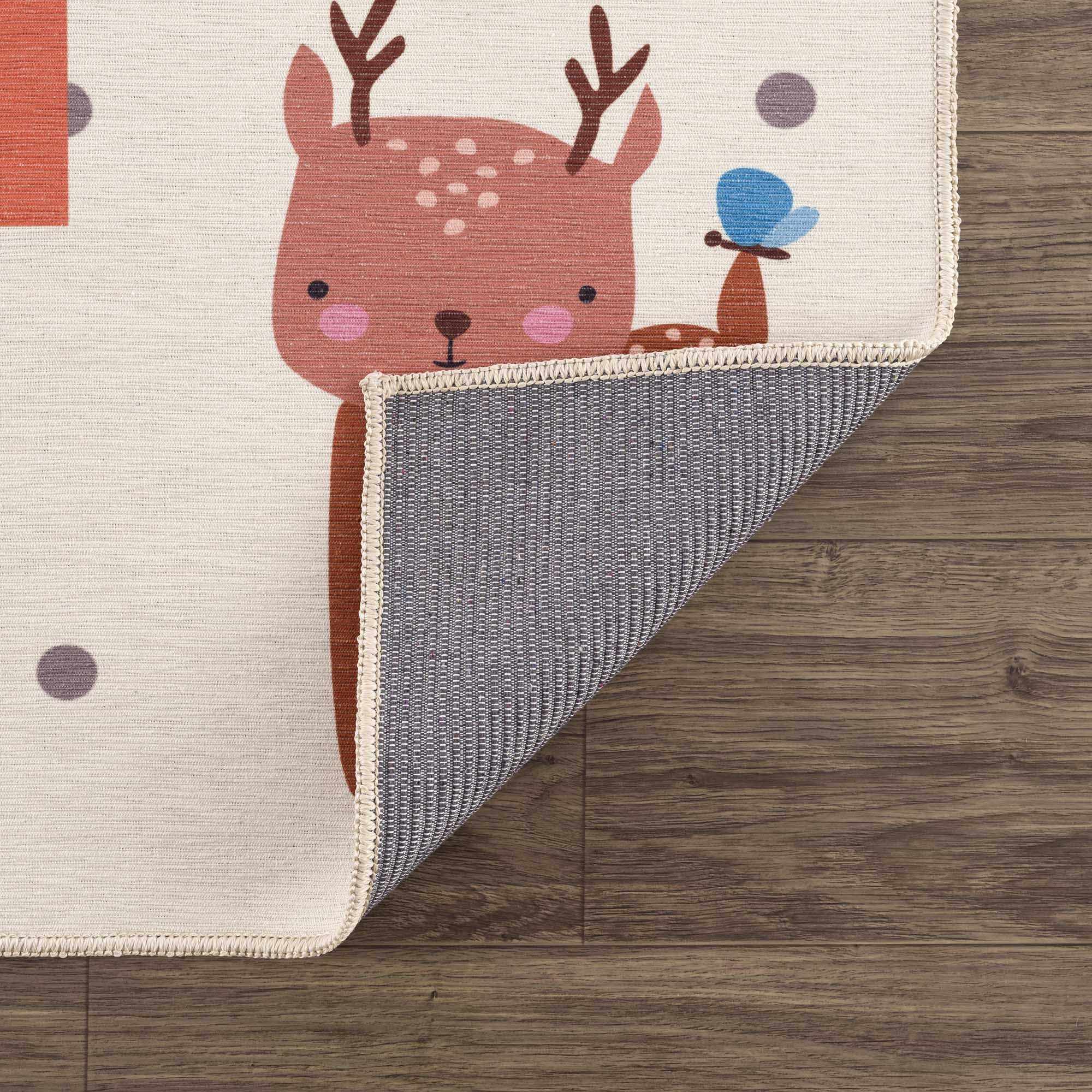 Colorful Hopscotch Washable Kids Rug - Bibenanova usa