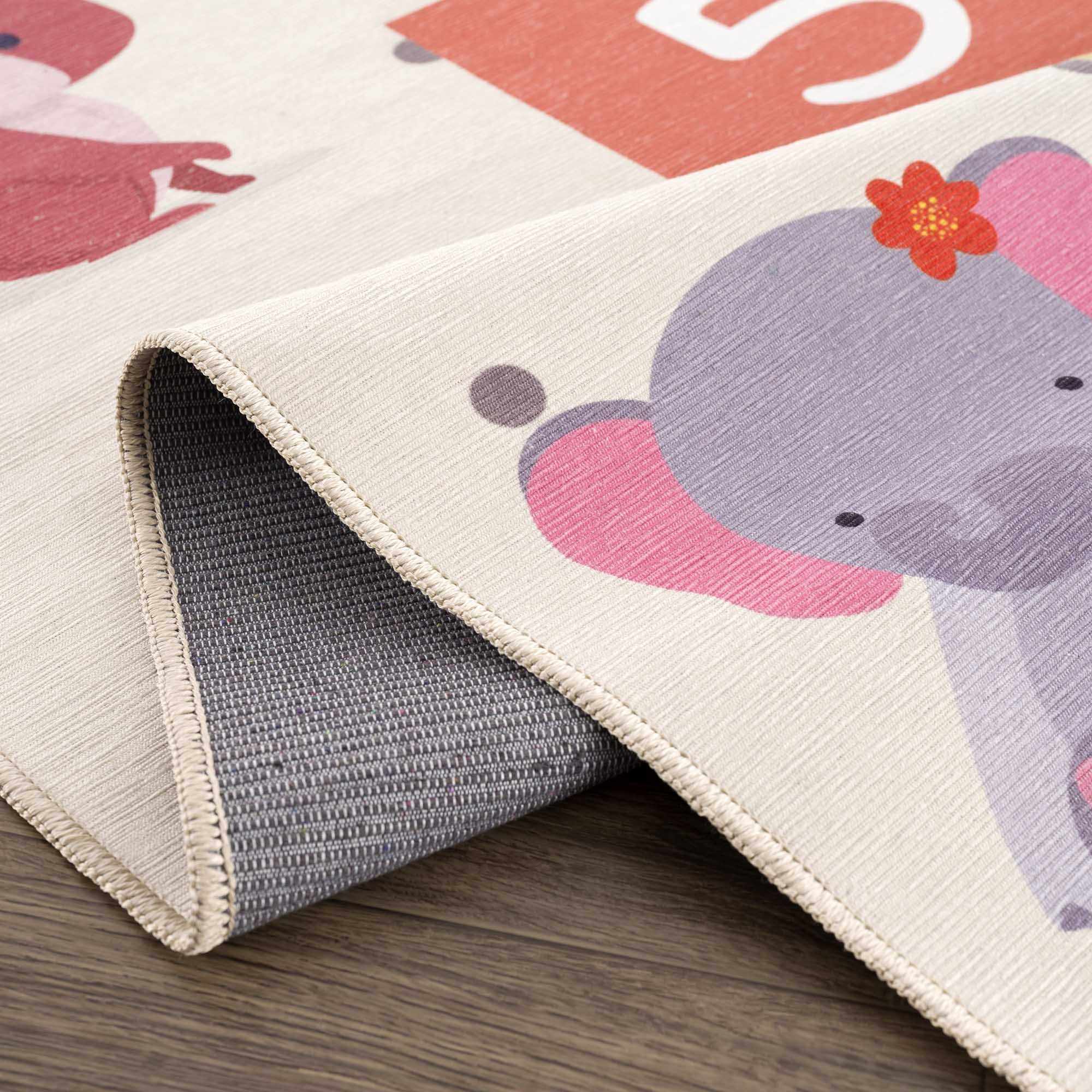 Colorful Hopscotch Washable Kids Rug - Bibenanova usa