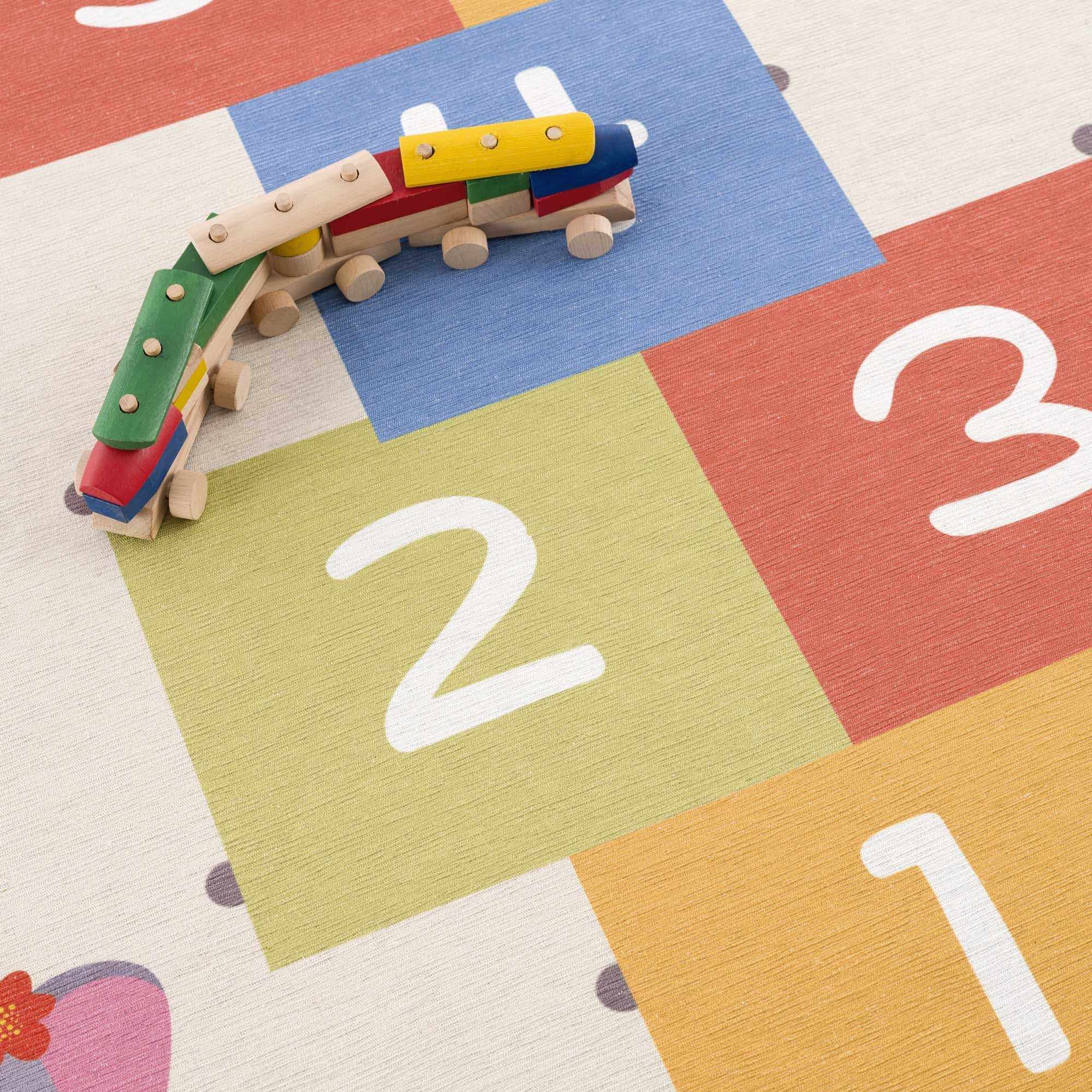 Colorful Hopscotch Washable Kids Rug - Bibenanova usa