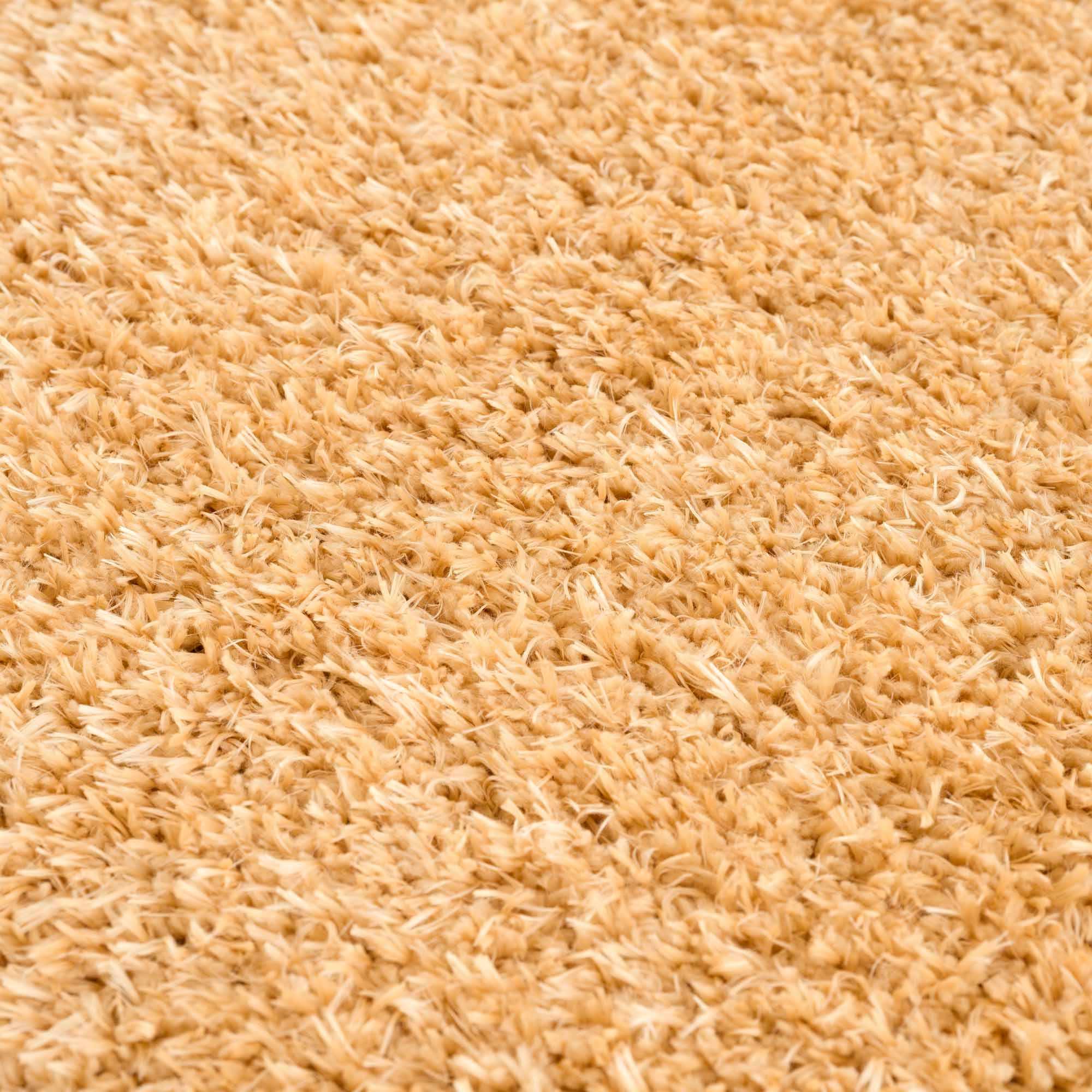 Faina Solid Gold Shag Washable Area Rug - Clearance