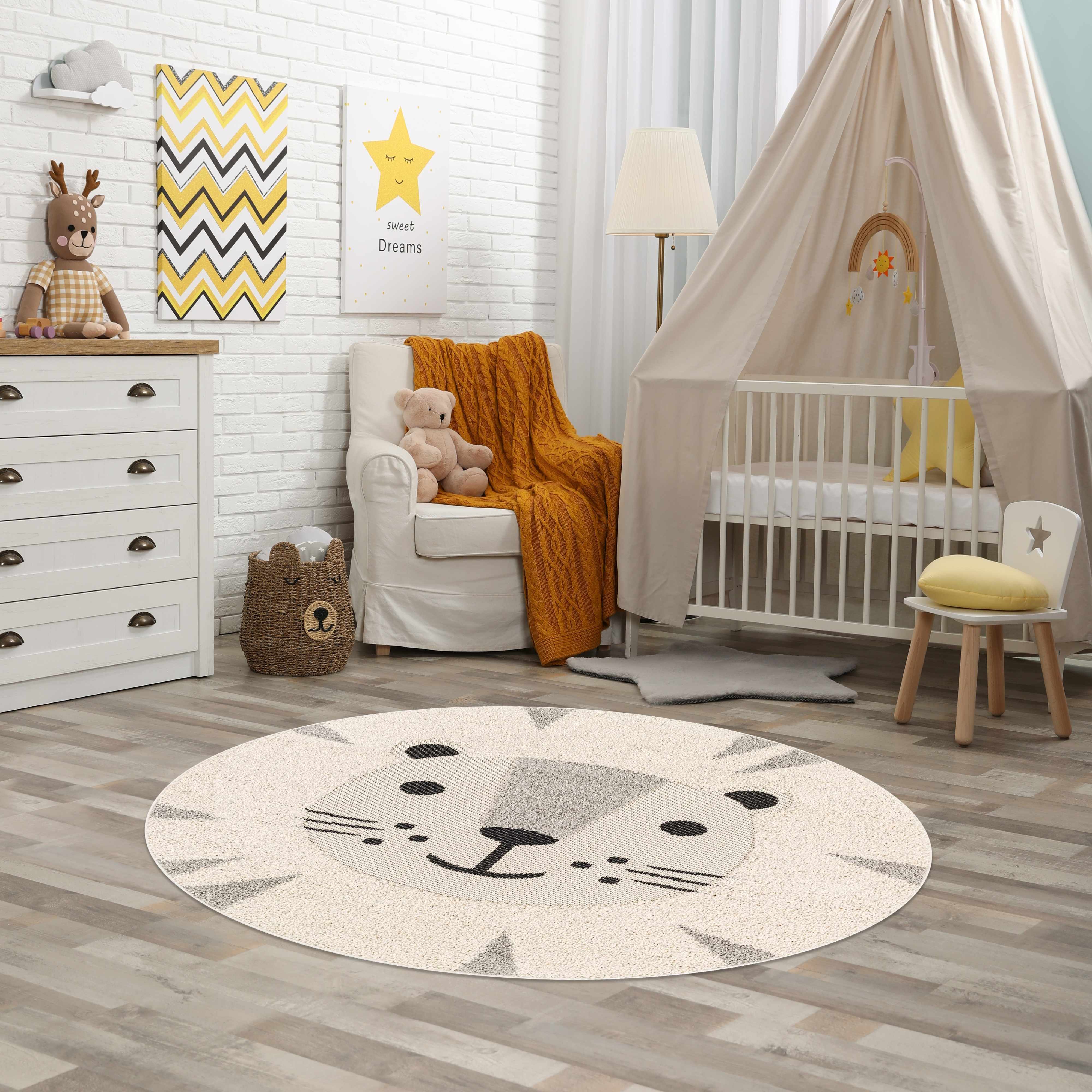 Kids Lion Animal Print Nursery Area Rug - Clearance - Bibenanova usa