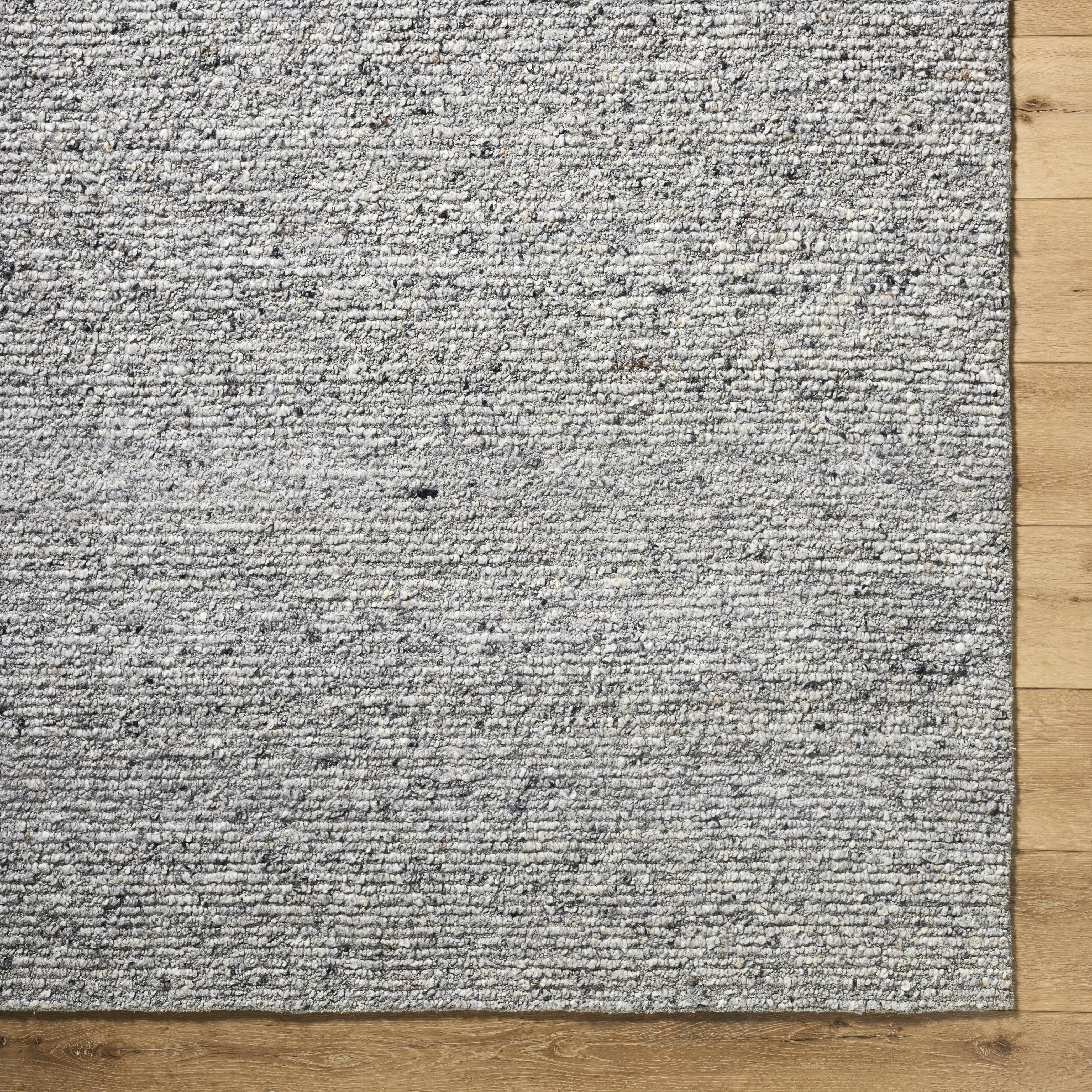 Winta Charcoal Wool Area Rug - Bibenanova