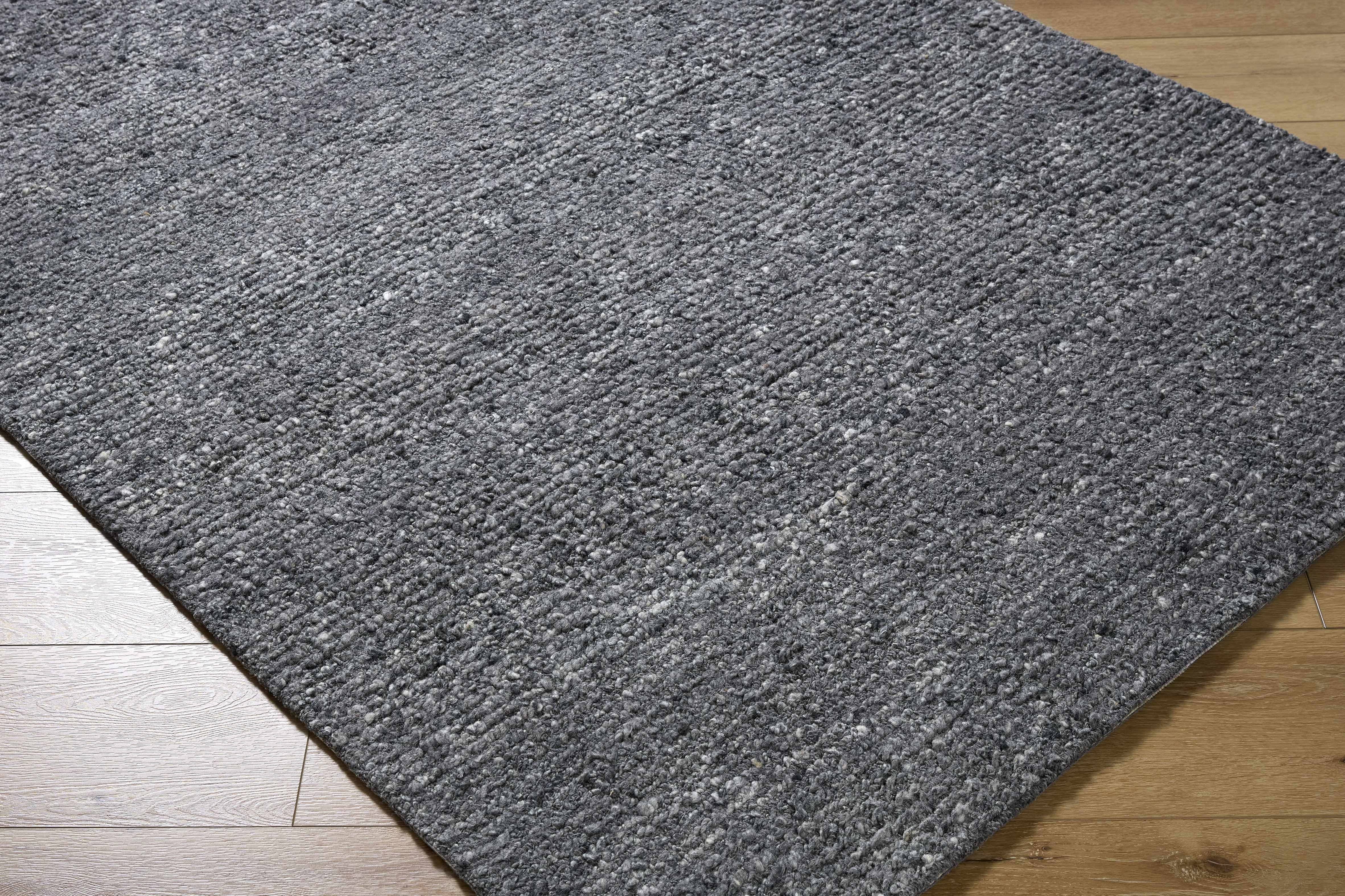 Winta Black Wool Area Rug - Bibenanova