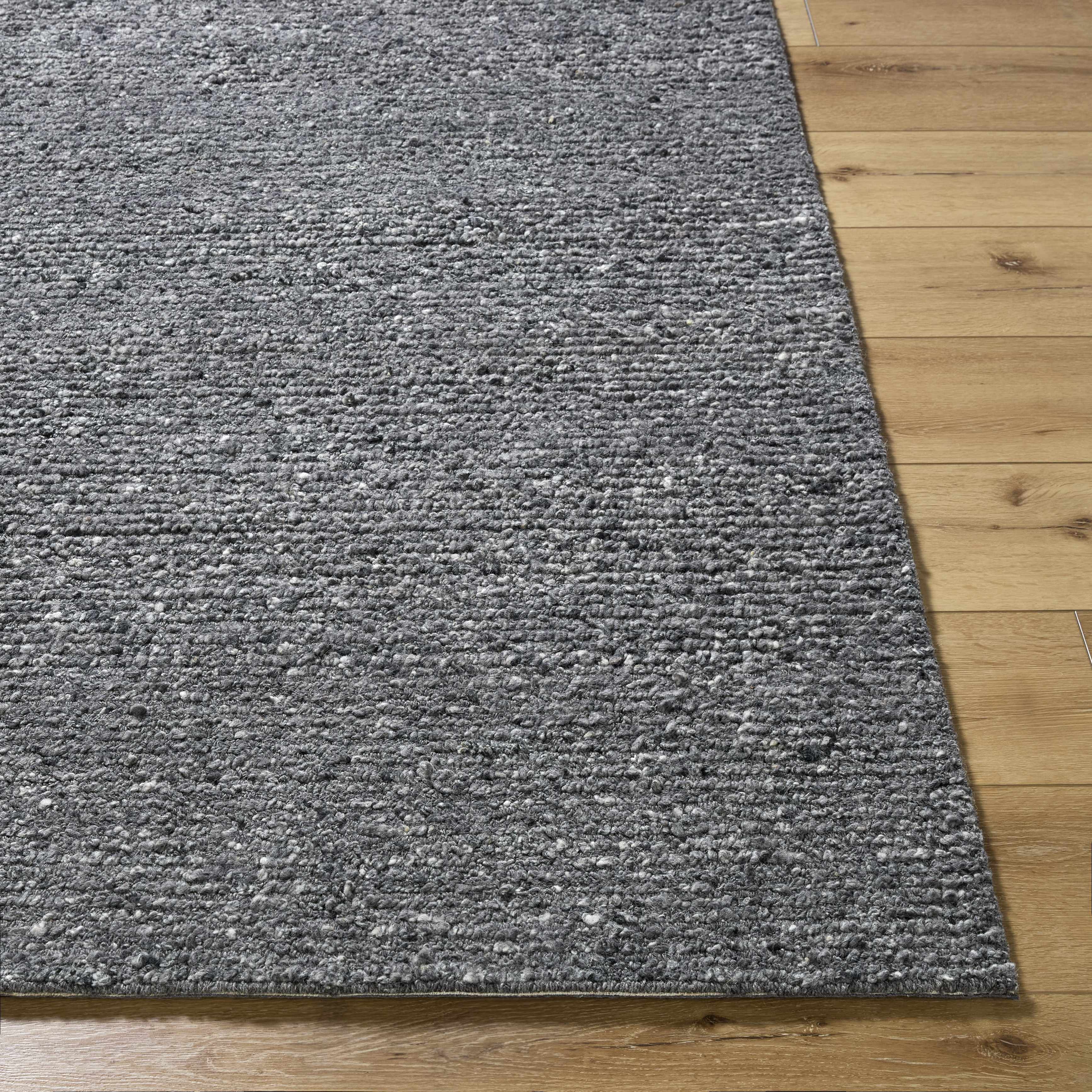 Winta Black Wool Area Rug - Bibenanova