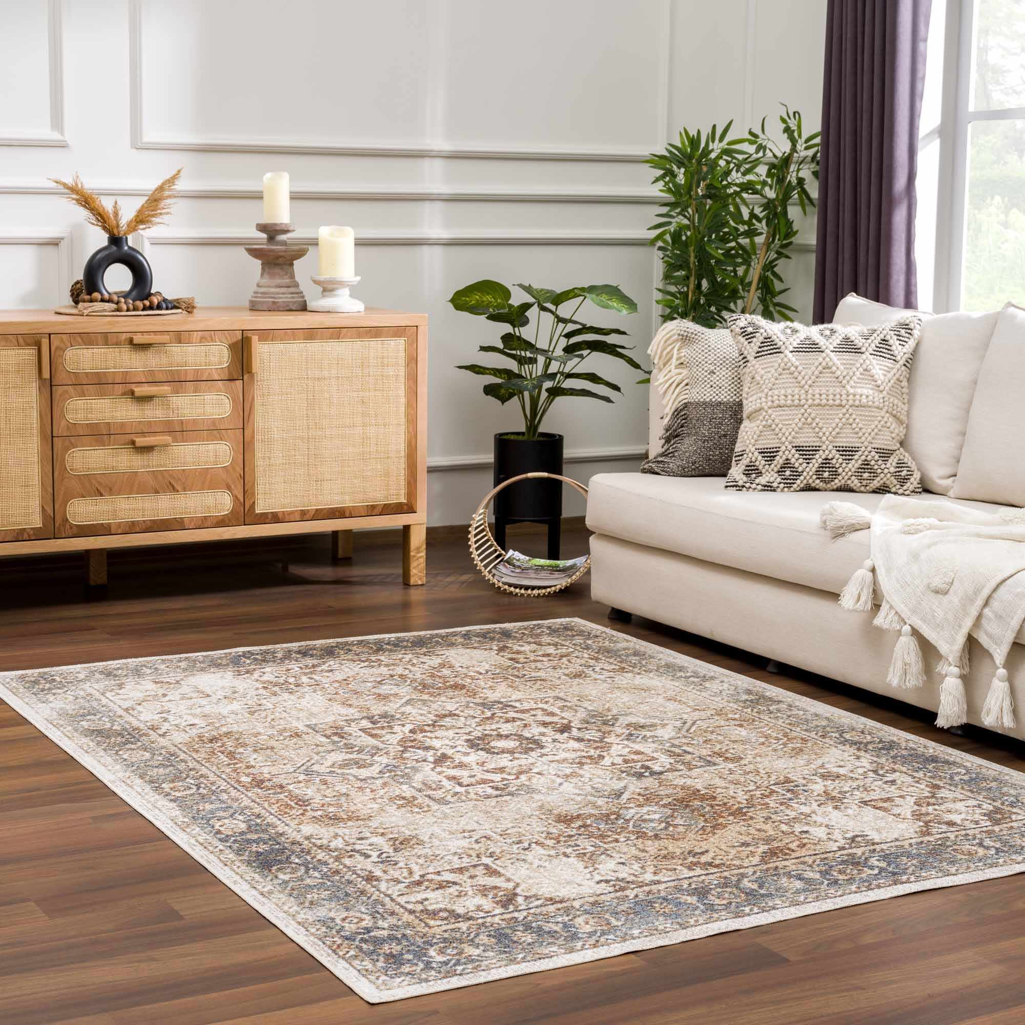Heritage Style Flat Pile Washable Rug - Bibenanova usa