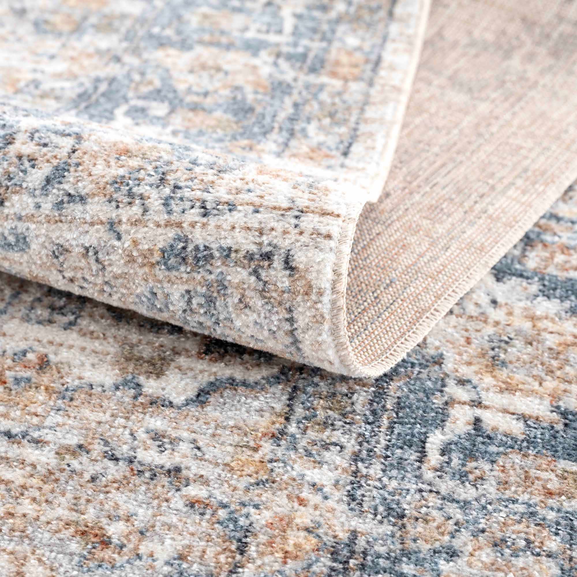 Ezri Flat Pile Washable Rug - Bibenanova usa