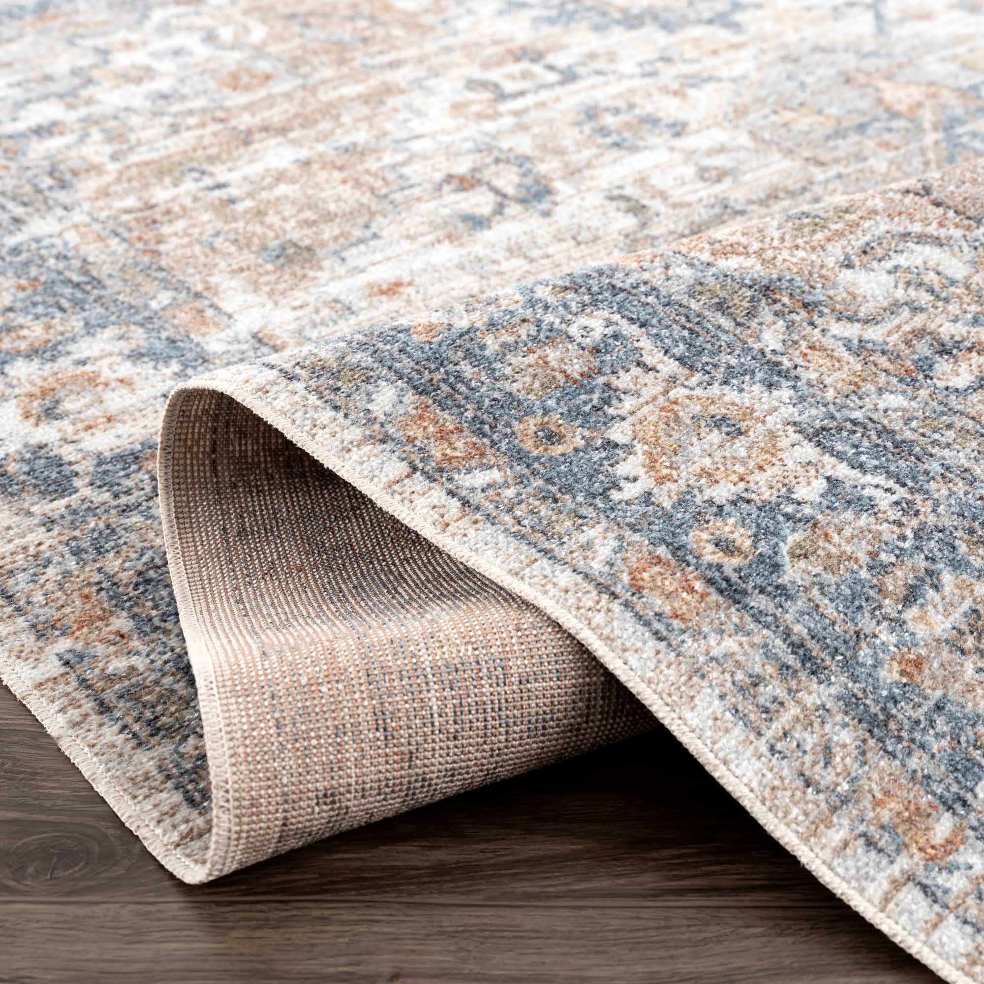 Ezri Flat Pile Washable Rug - Bibenanova usa