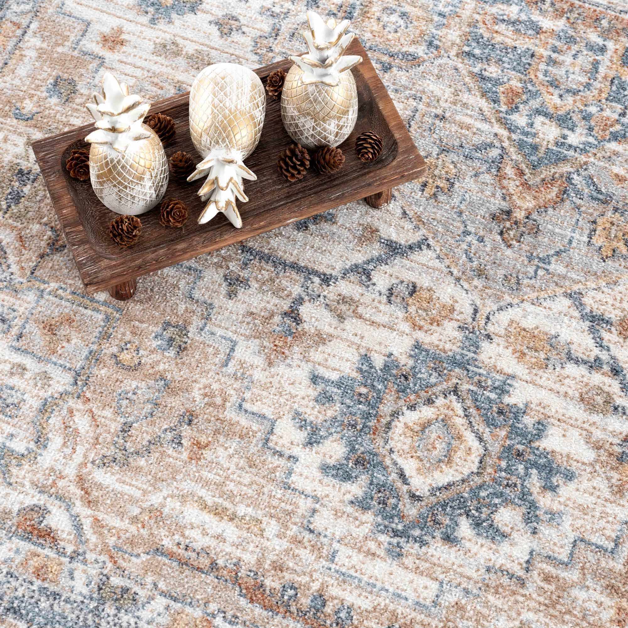 Ezri Flat Pile Washable Rug - Bibenanova usa