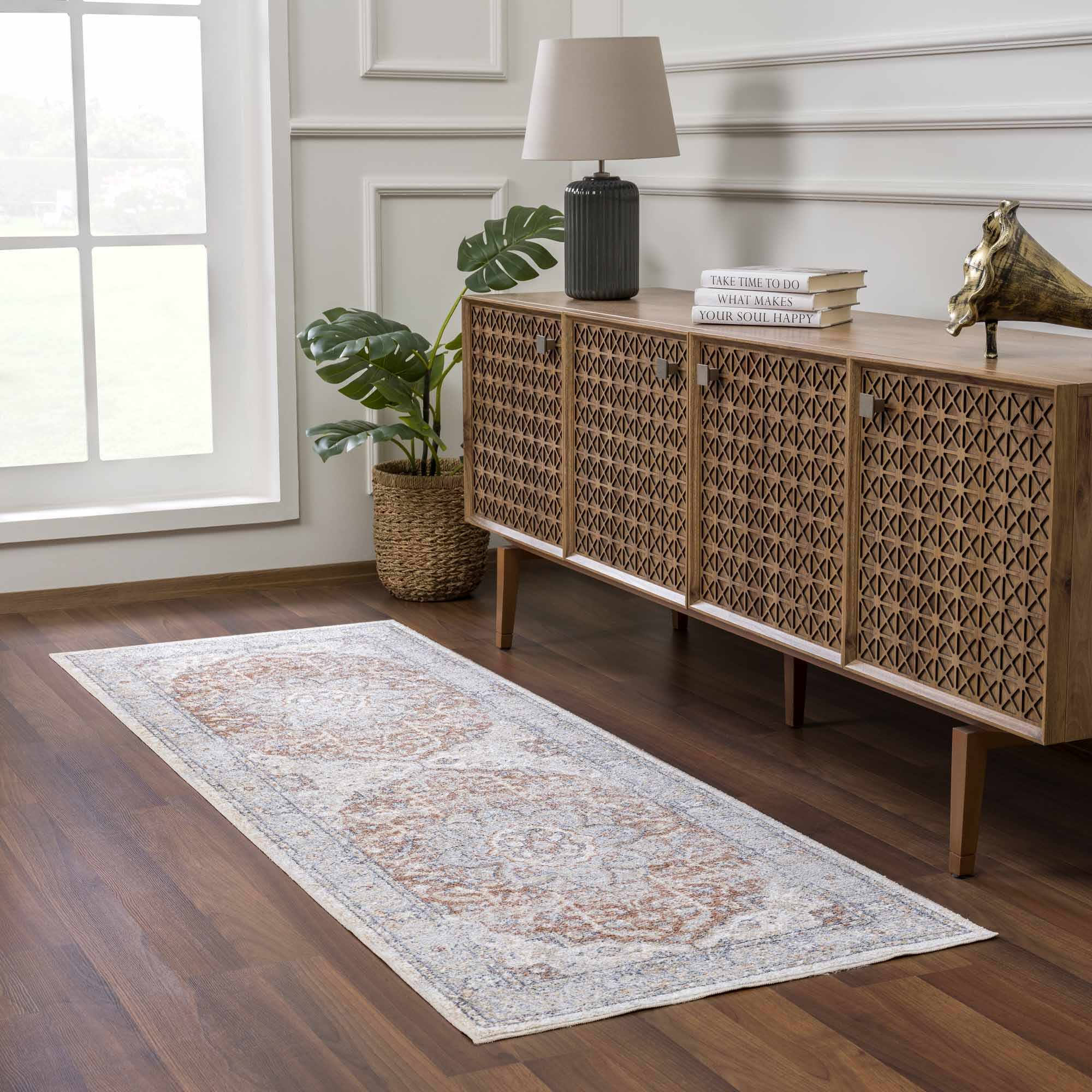 Emke Flat Pile Washable Rug - Bibenanova usa