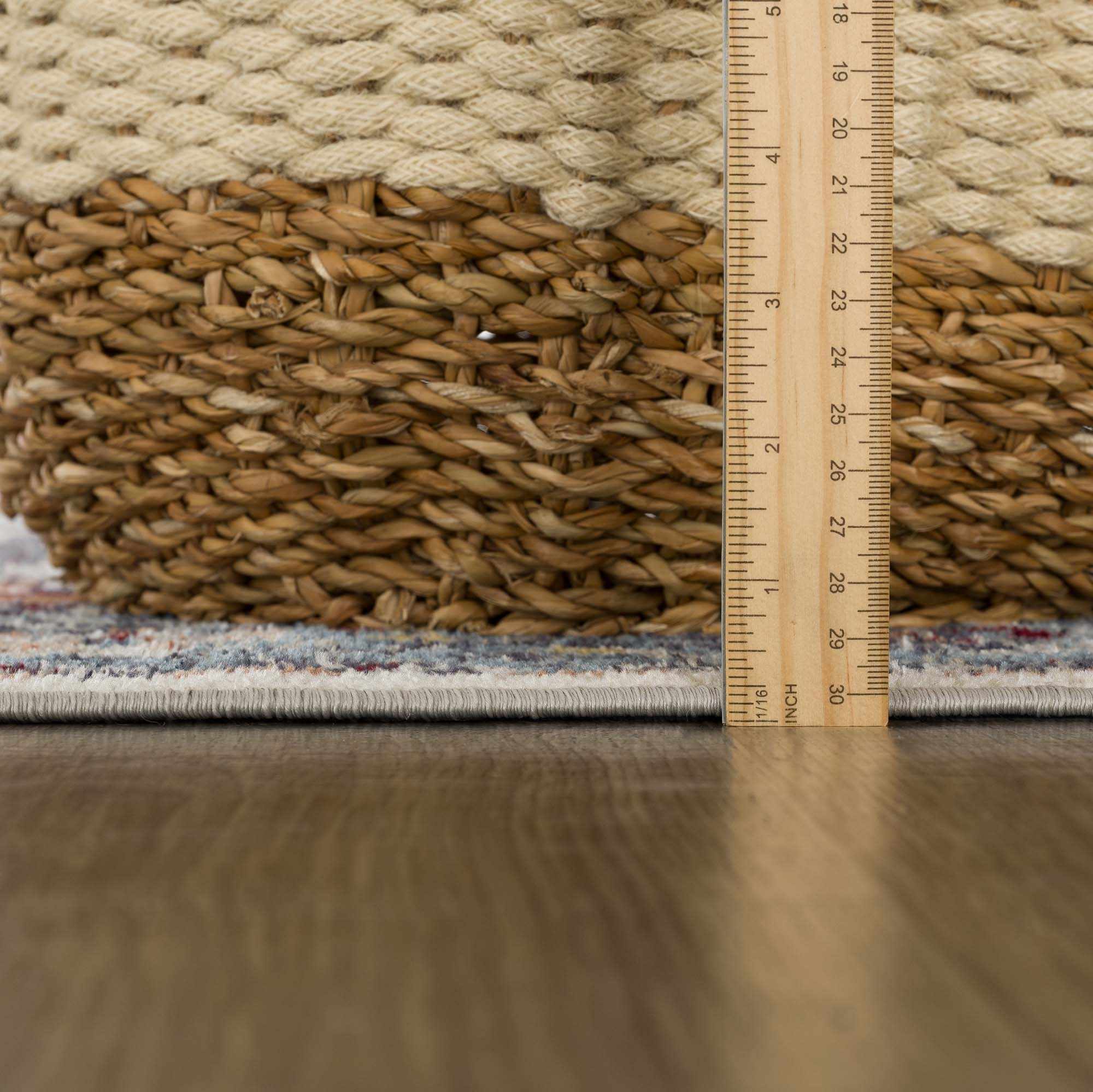 Cabacungan Blue & Rust Washable Area Rug - Clearance - Bibenanova usa