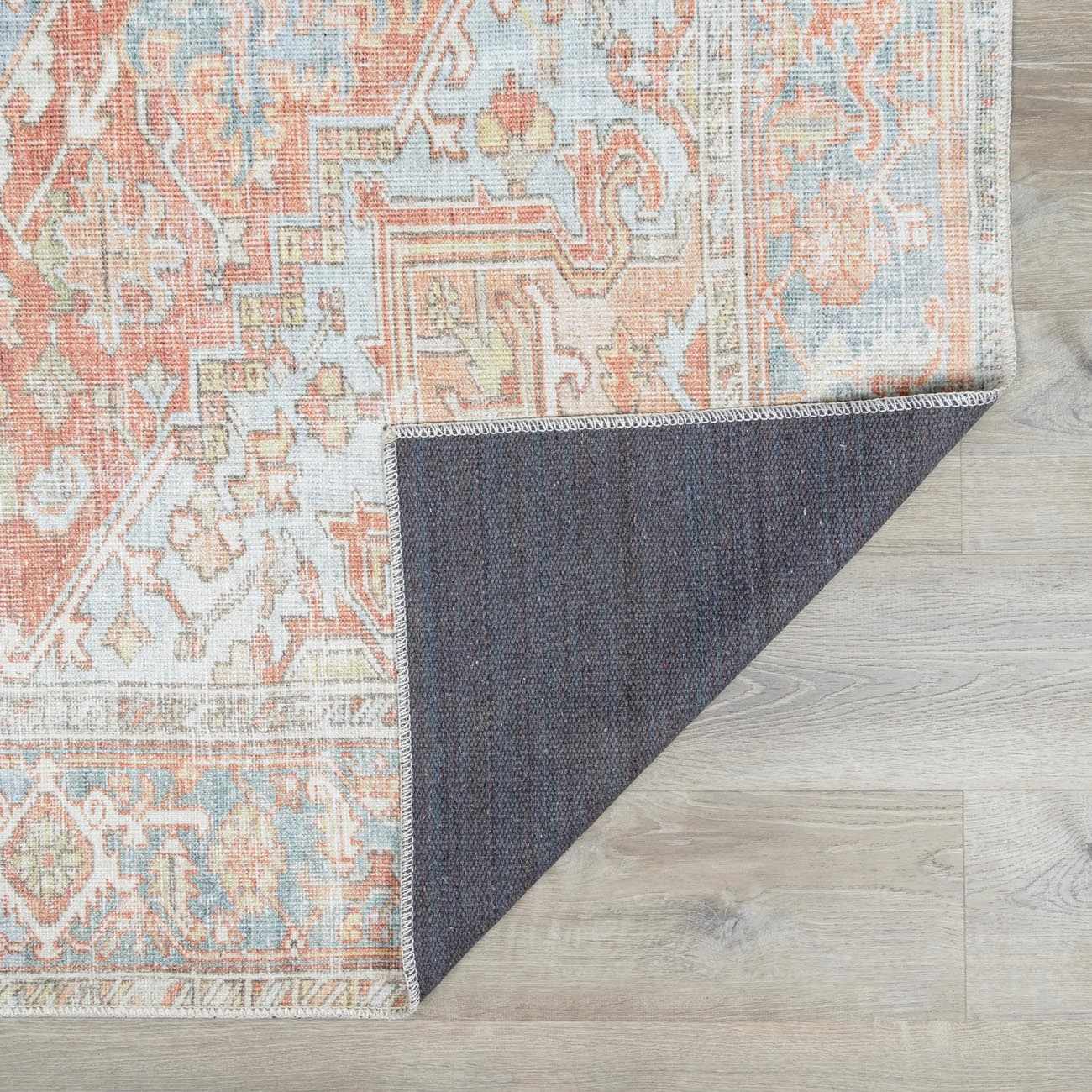 Rust Maayon Washable Rug - Bibenanova usa