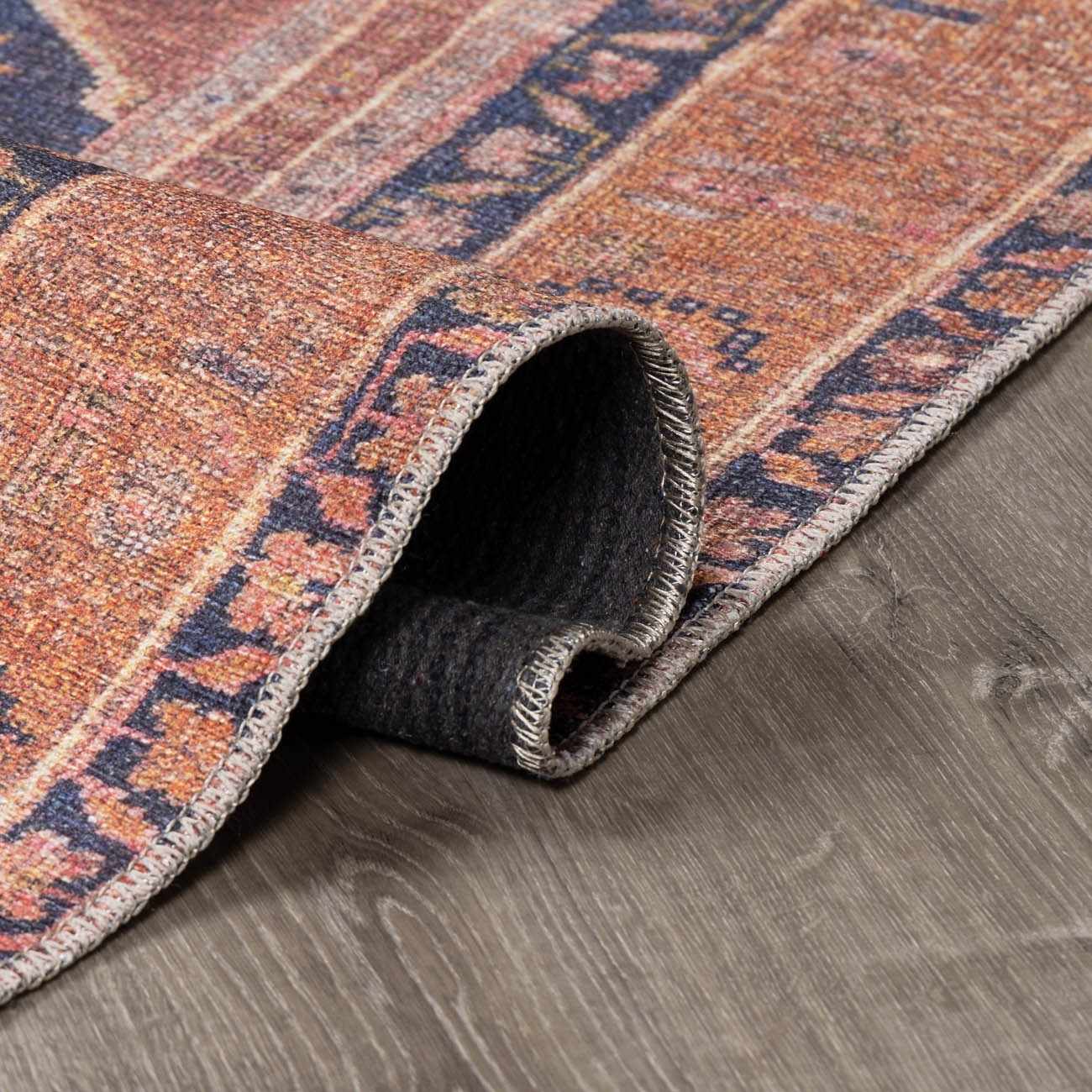 Malamote Vintage Flat Pile Washable Rug - Bibenanova usa