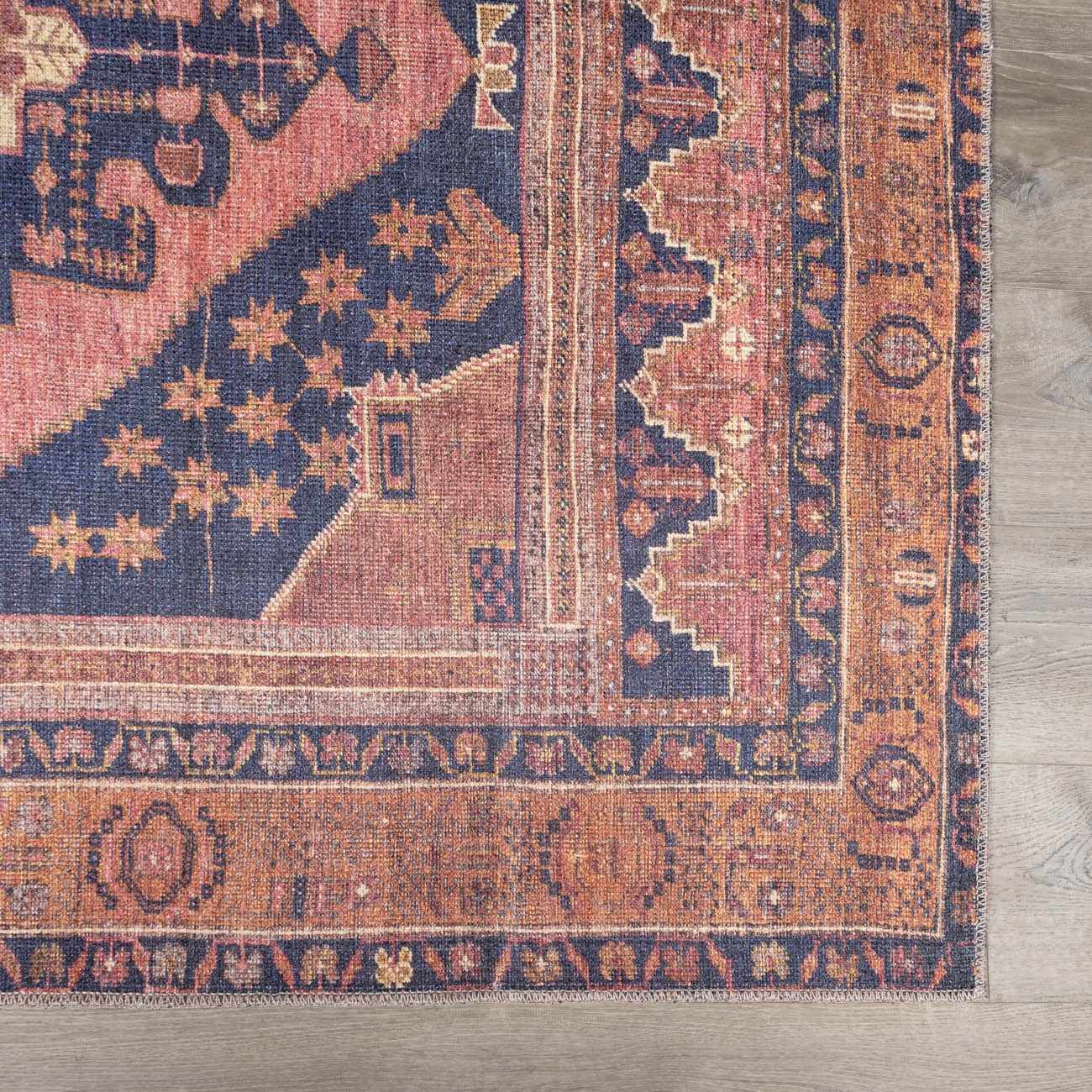 Malamote Vintage Flat Pile Washable Rug - Bibenanova usa