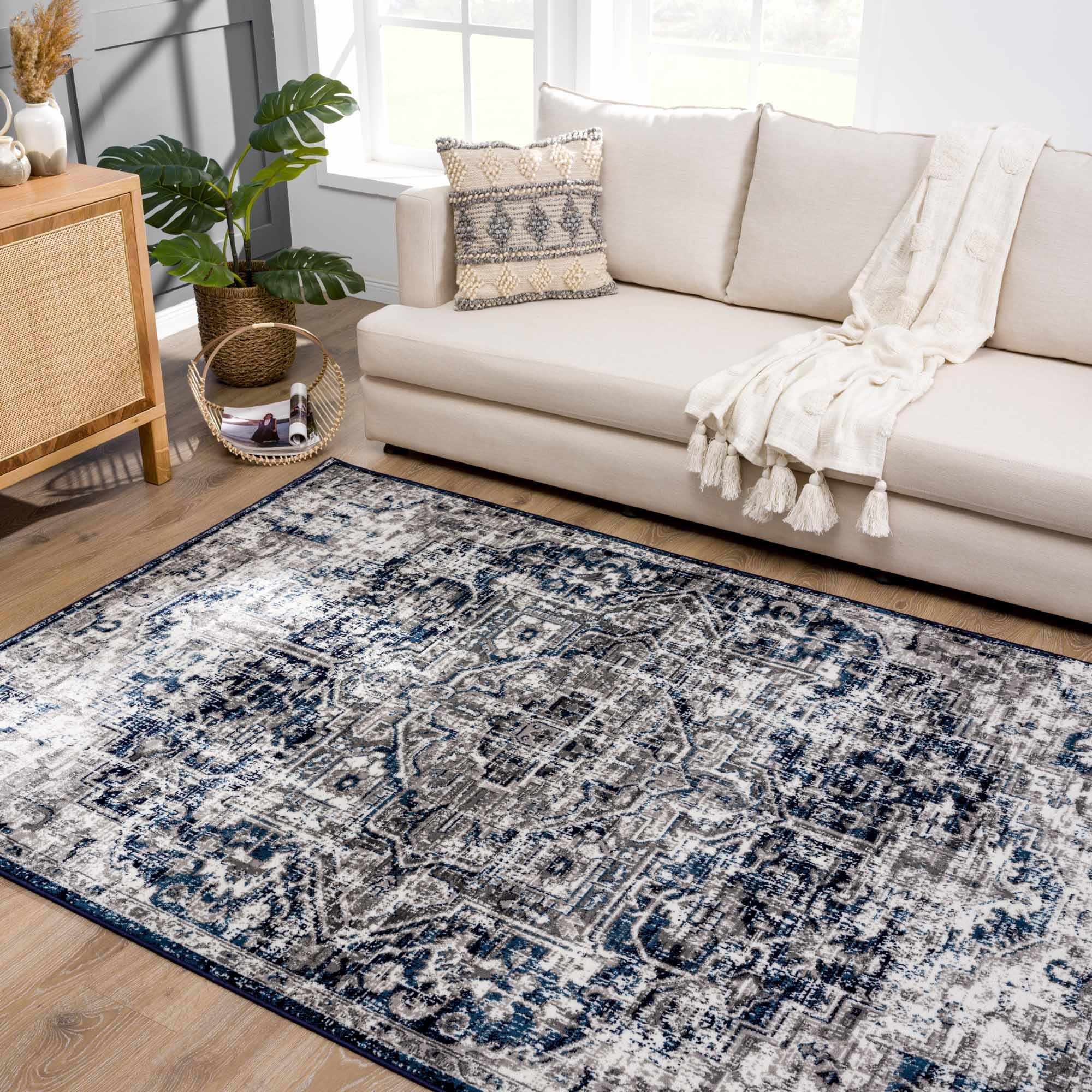 Hauteloom Buenaventura Navy Area Rug - Promo - Bibenanova