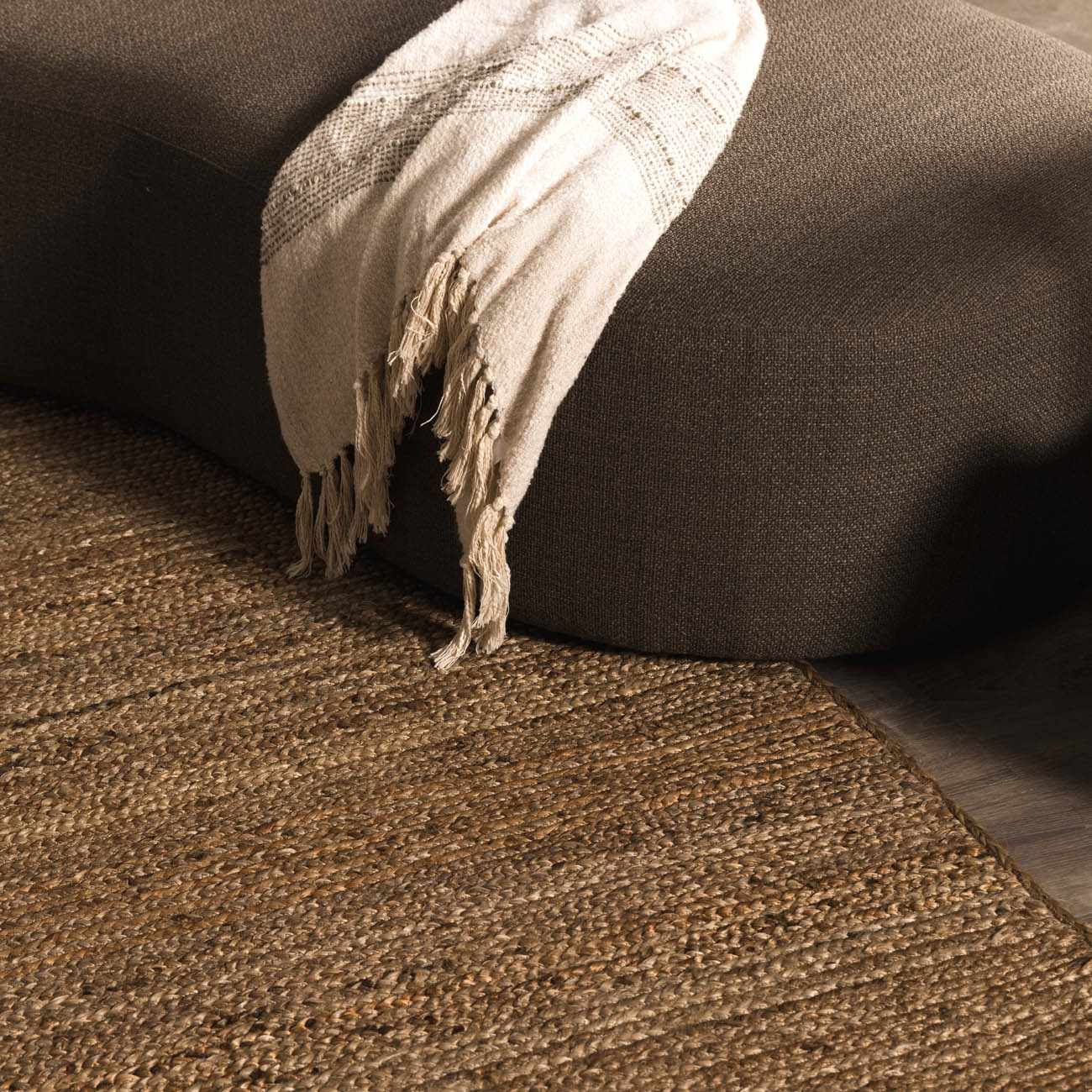 Shippagan Tan Jute Braided Rug - Bibenanova usa