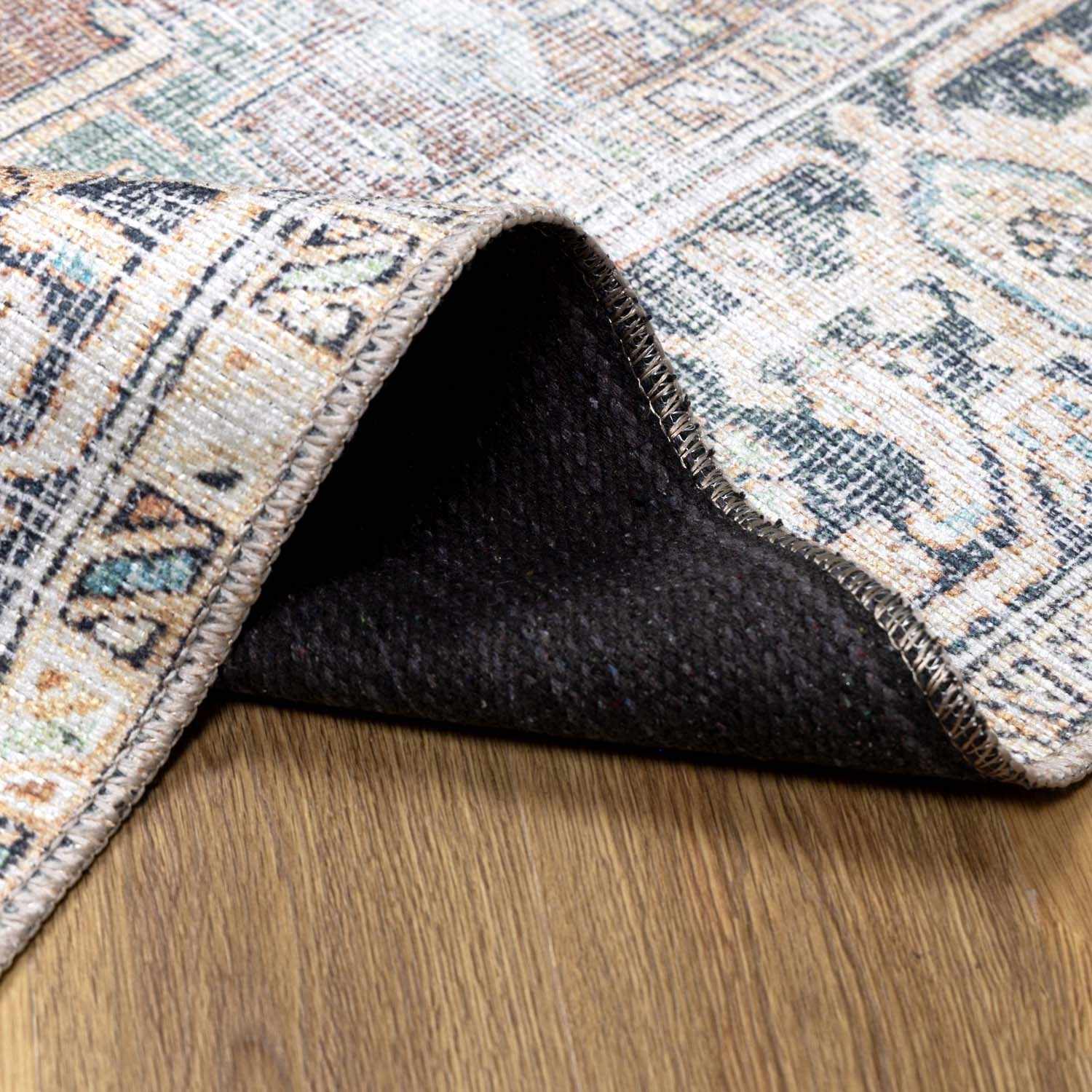 Green Nisa Tumble Dry Washable Rug - Bibenanova usa