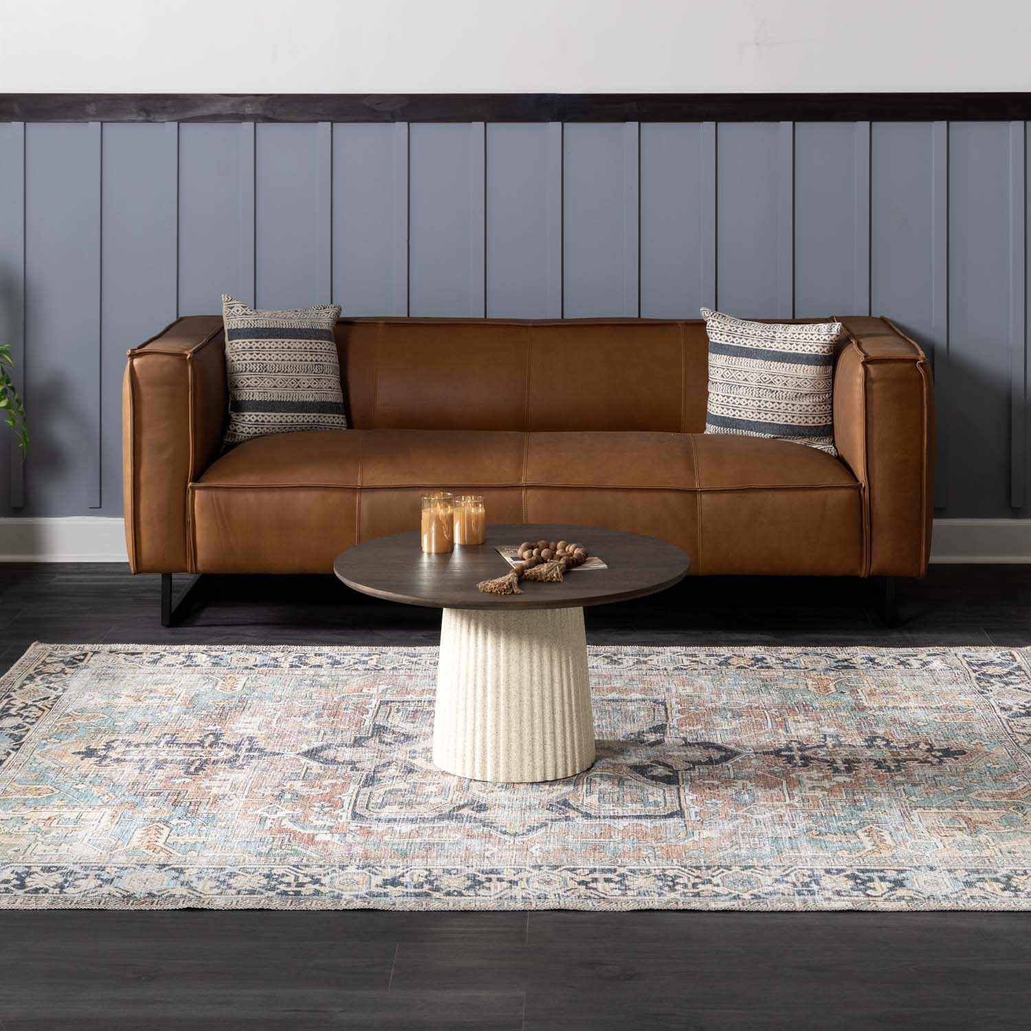 Green Nisa Tumble Dry Washable Rug - Bibenanova usa