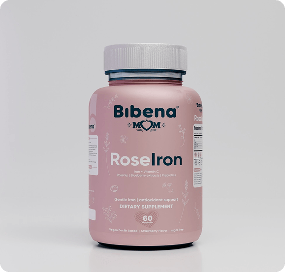 Bibena™ Mom RoseIron – Gentle Iron + Brain Support for Women - Bibenanova