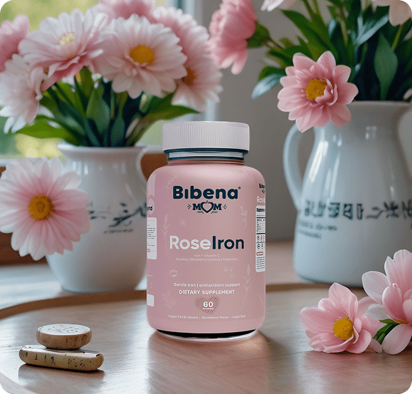 Bibena™ Mom RoseIron – Gentle Iron + Brain Support for Women - Bibenanova
