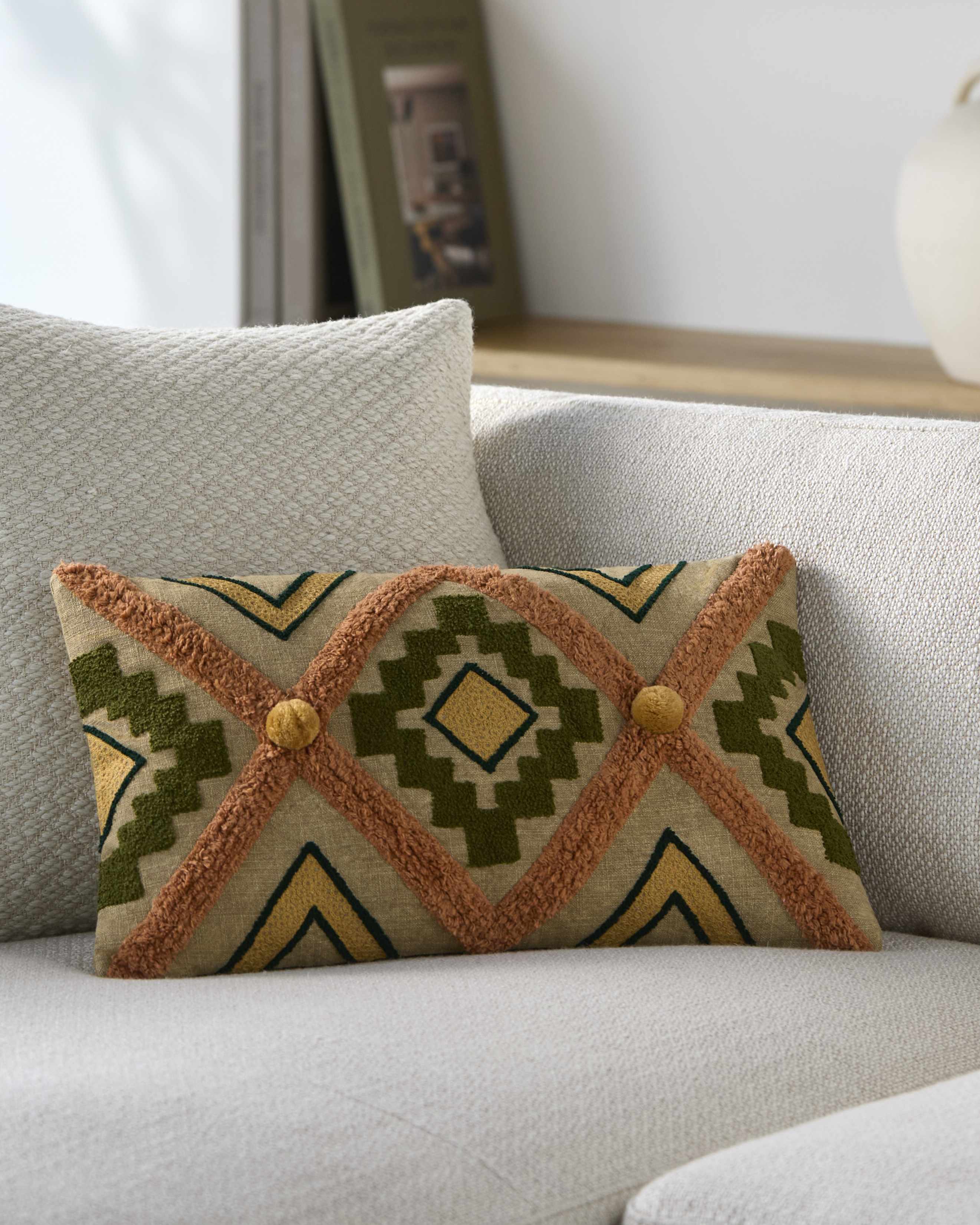 Skibbereen Boho Geometric Lumbar Pillow - Bibenanova
