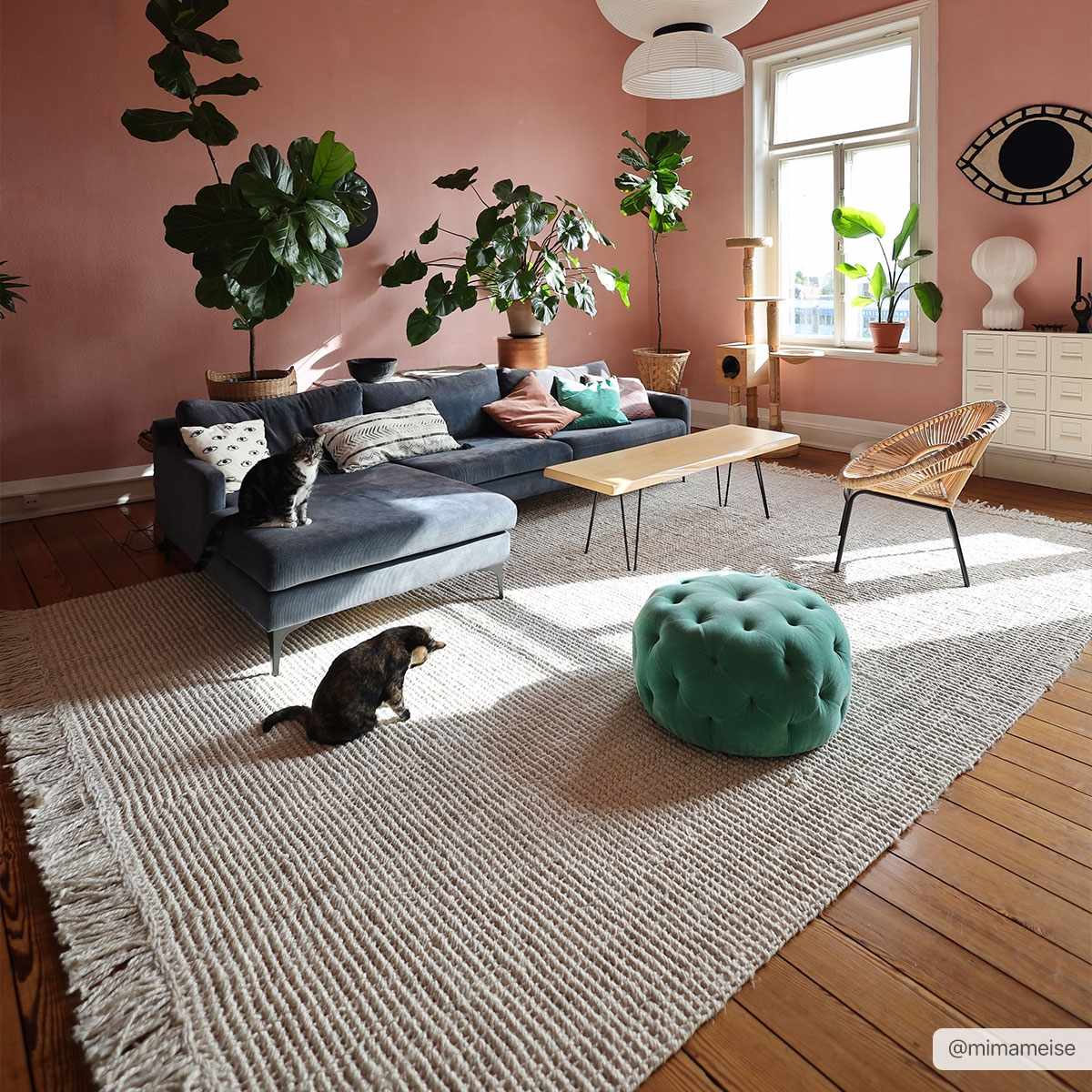 Senneterre Bleached Jute Rug - Bibenanova usa