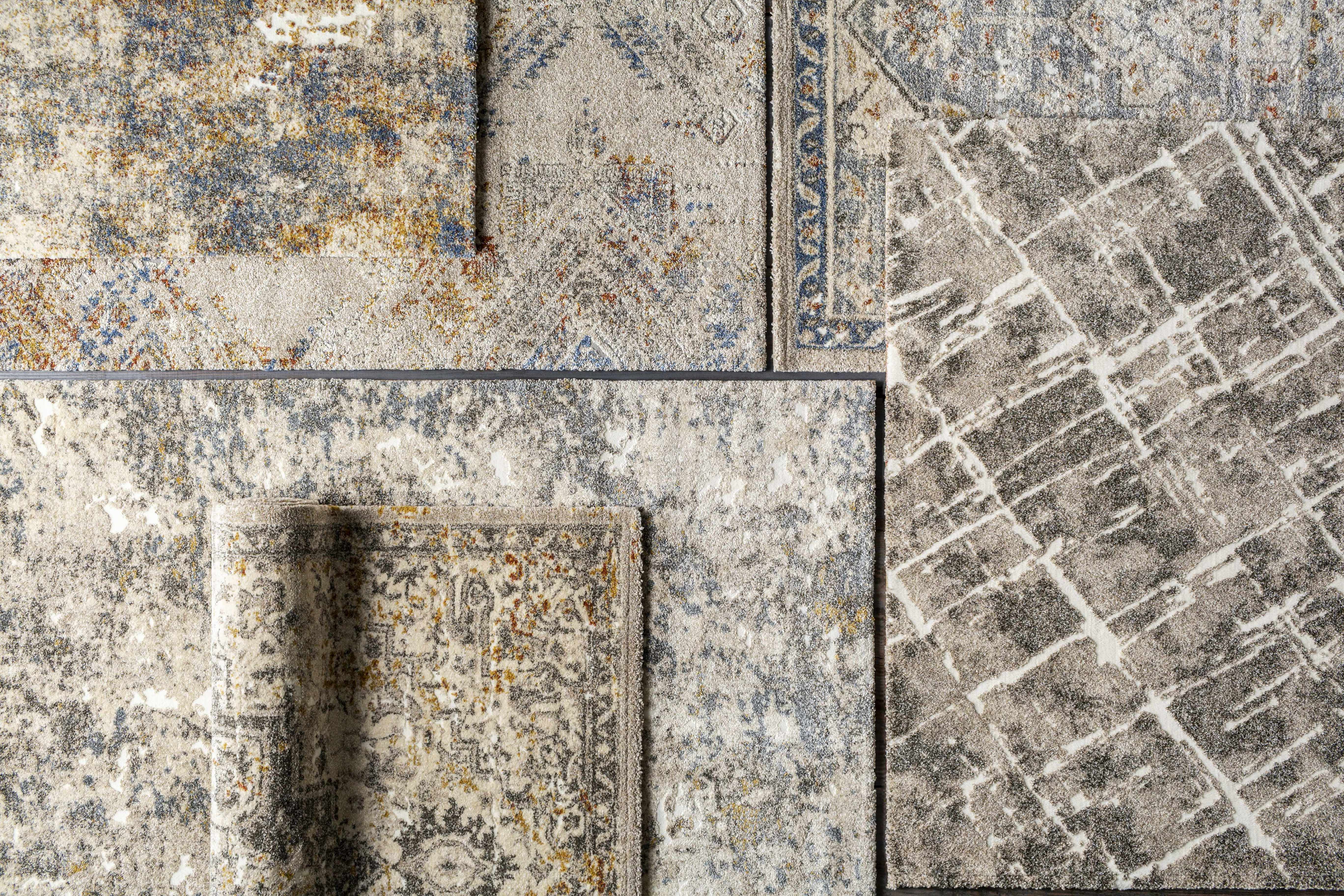 Alabaster Abstract Thick Luxe Rug - Bibenanova