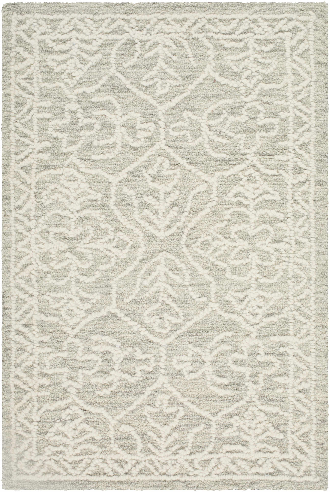 Yadid Gray Wool Area Rug