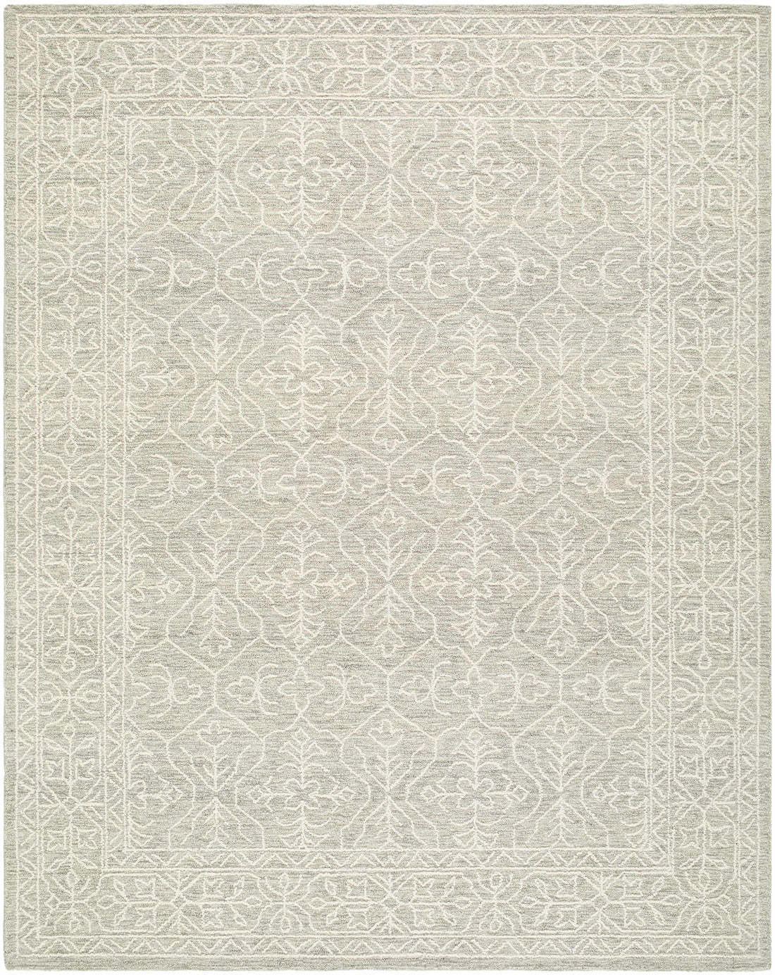 Yadid Gray Wool Area Rug