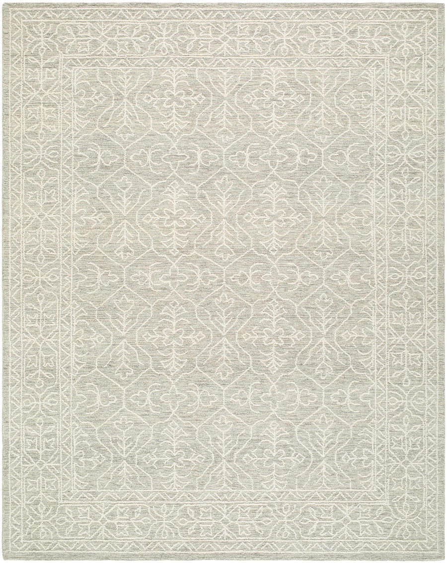 Yadid Gray Wool Area Rug