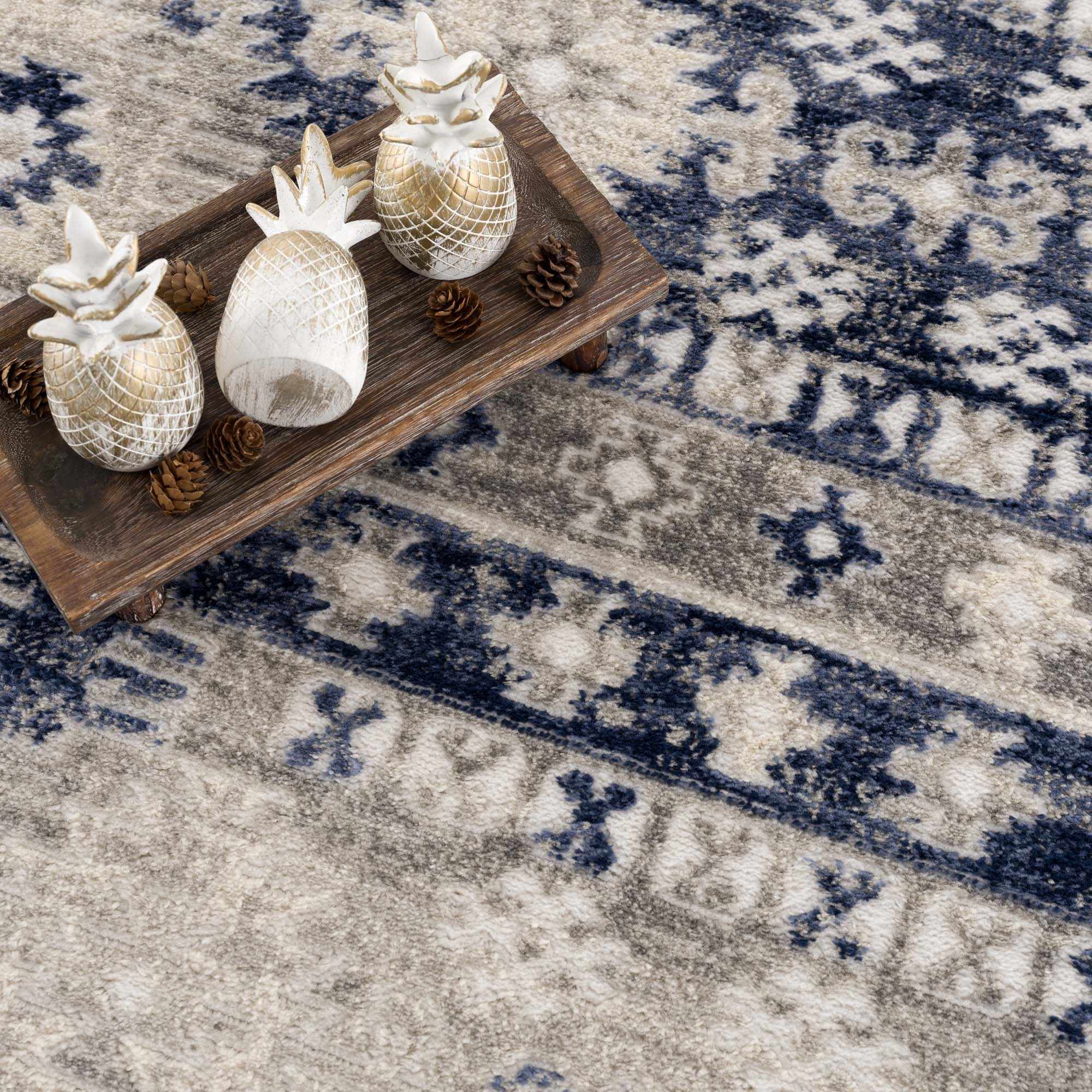 Bindi Navy Area Rug - Clearance