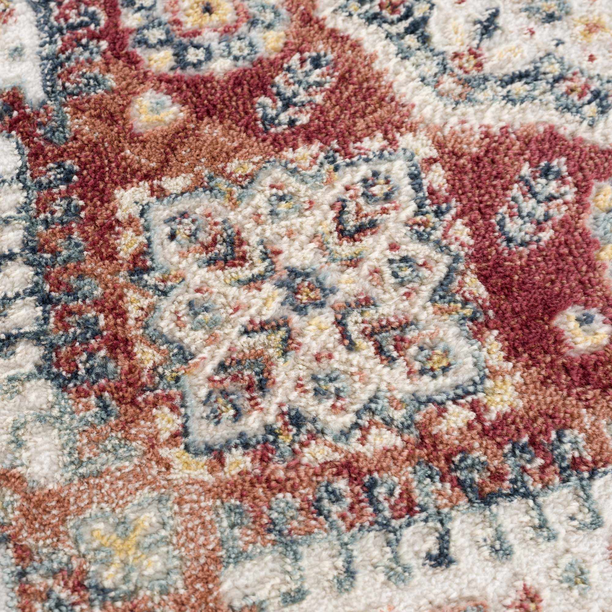 Brend Rust Medallion Area Rug - Clearance - Bibenanova