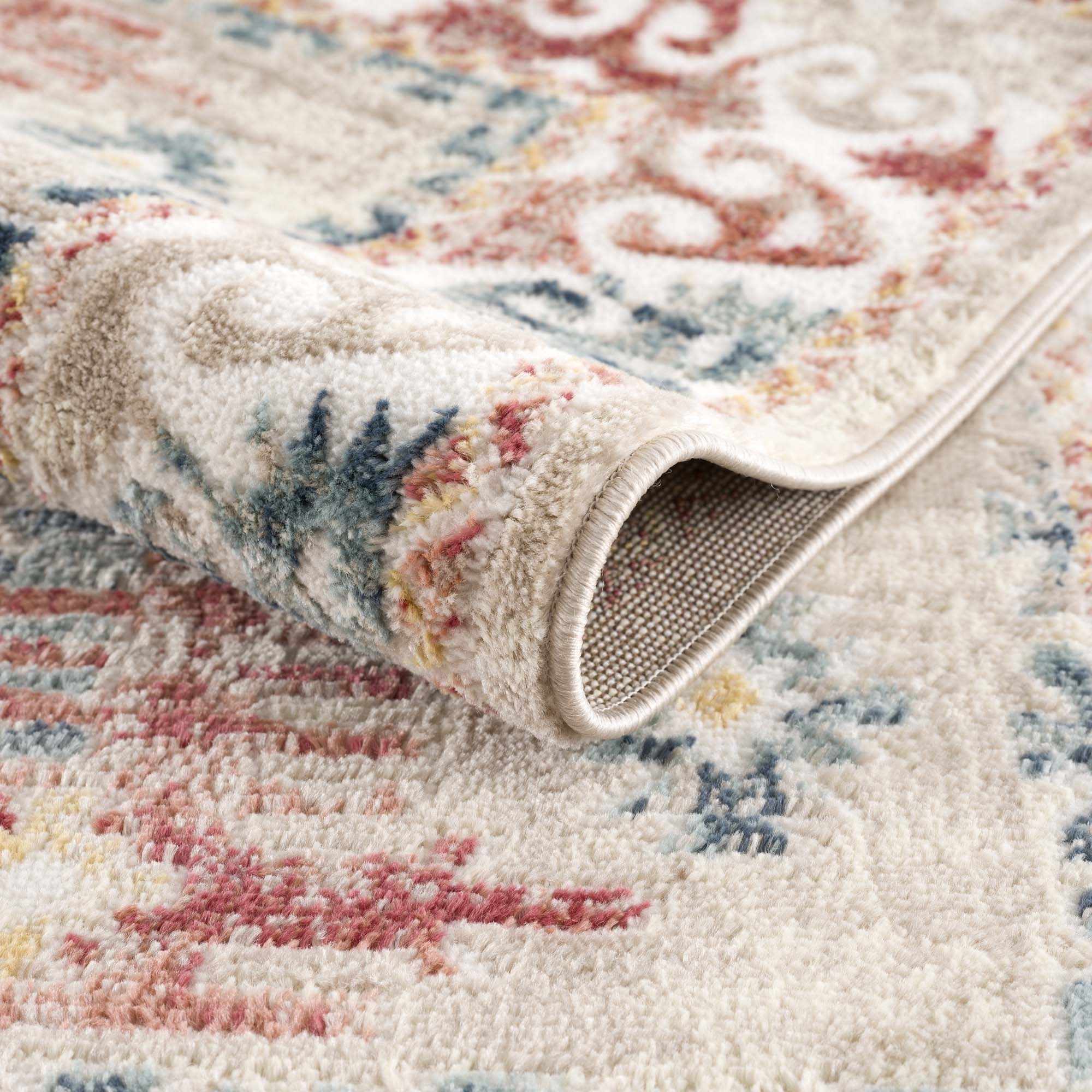 Bindi Blue & Rose Area Rug - Clearance - Bibenanova