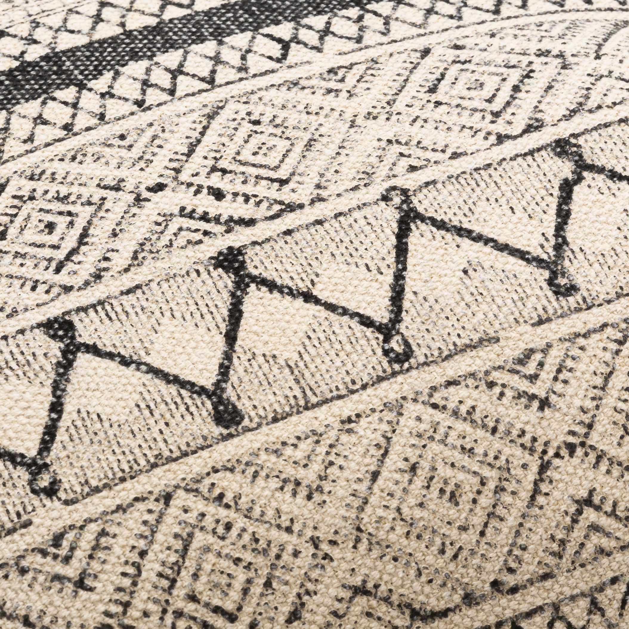 Calliope Monochrome Patterned Throw Pillow - Bibenanova