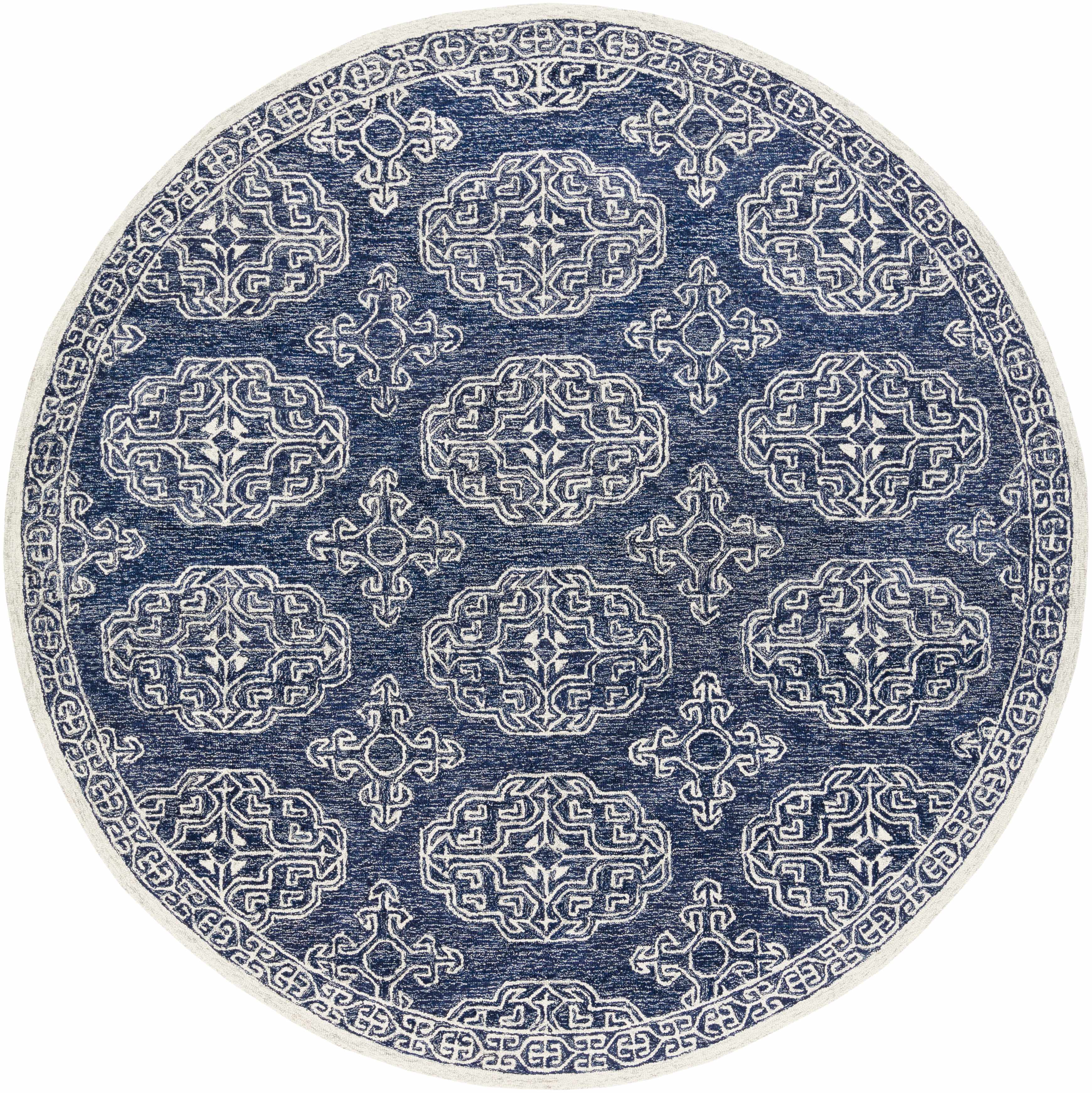 Glenoma Blue Regency Wool Rug - Bibenanova usa