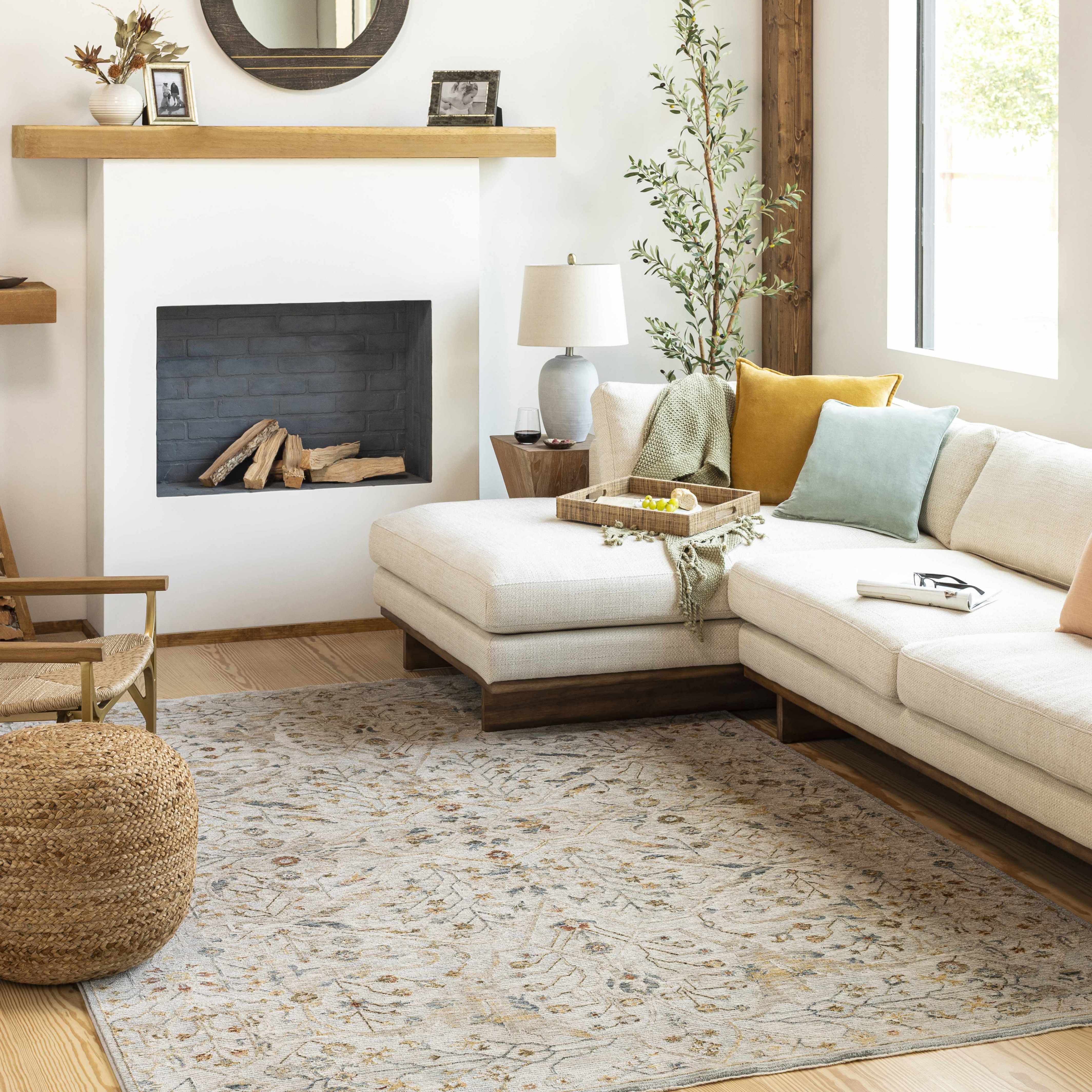 Kabungahan Oushak Style Floral Rug - Bibenanova usa