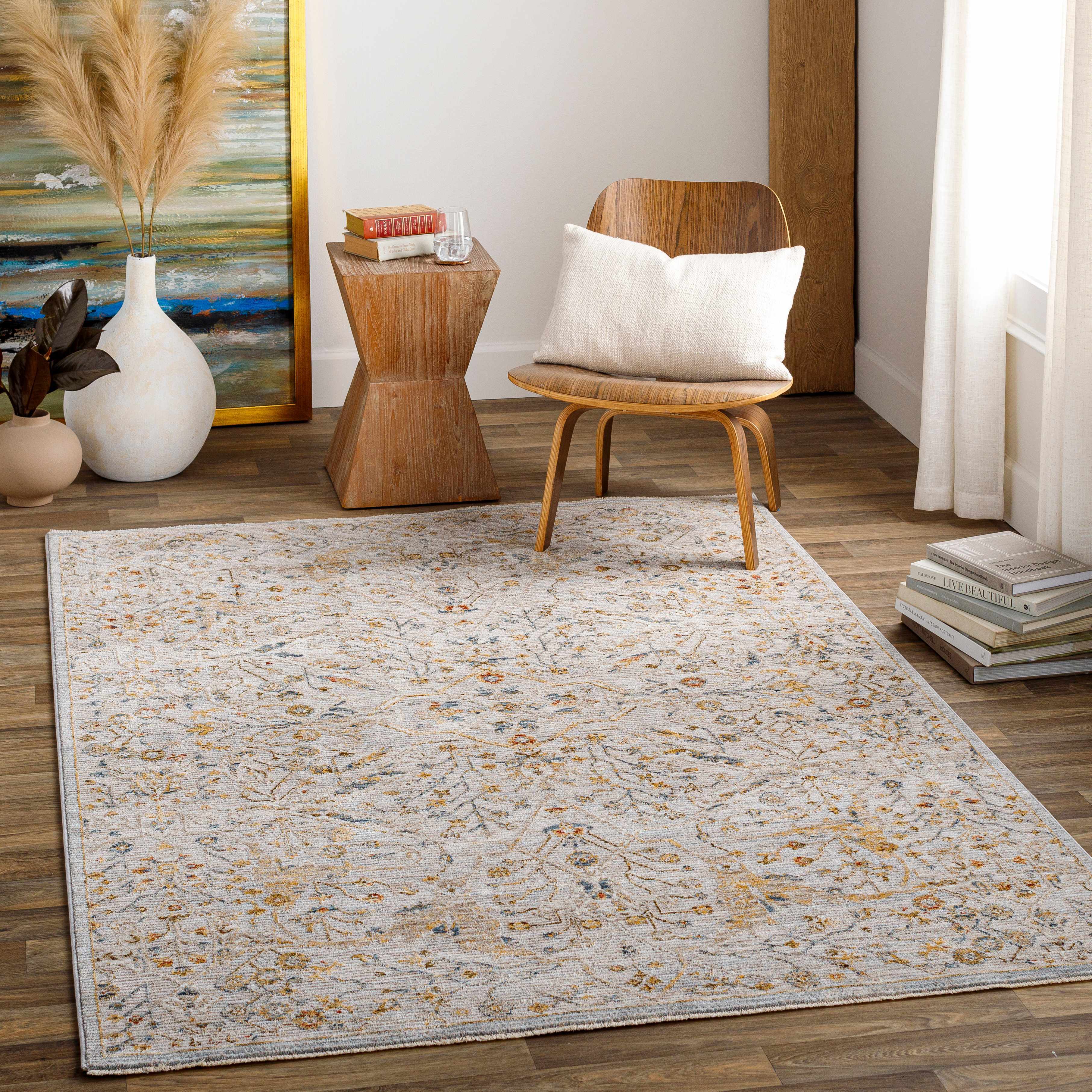 Kabungahan Oushak Style Floral Rug - Bibenanova usa