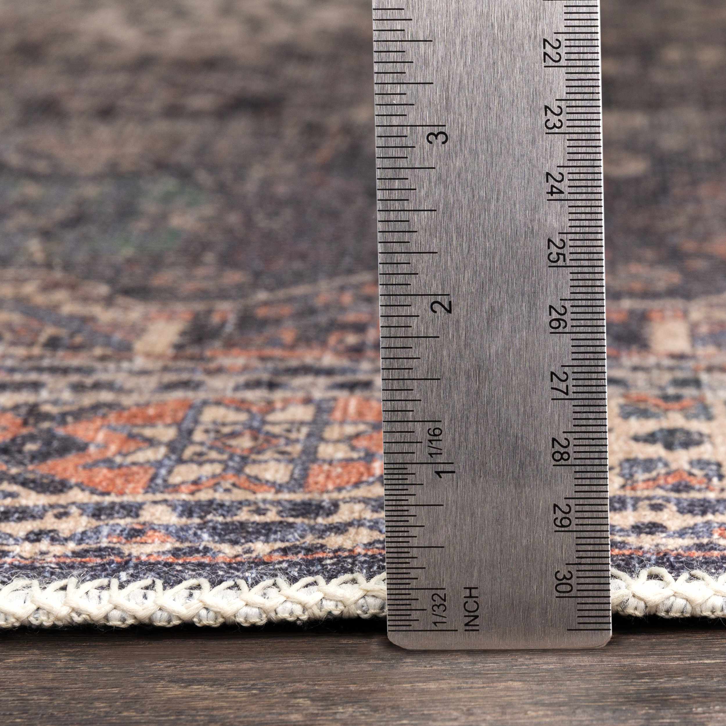 Kittrell Vintage Flat Pile Washable Rug - Clearance - Bibenanova