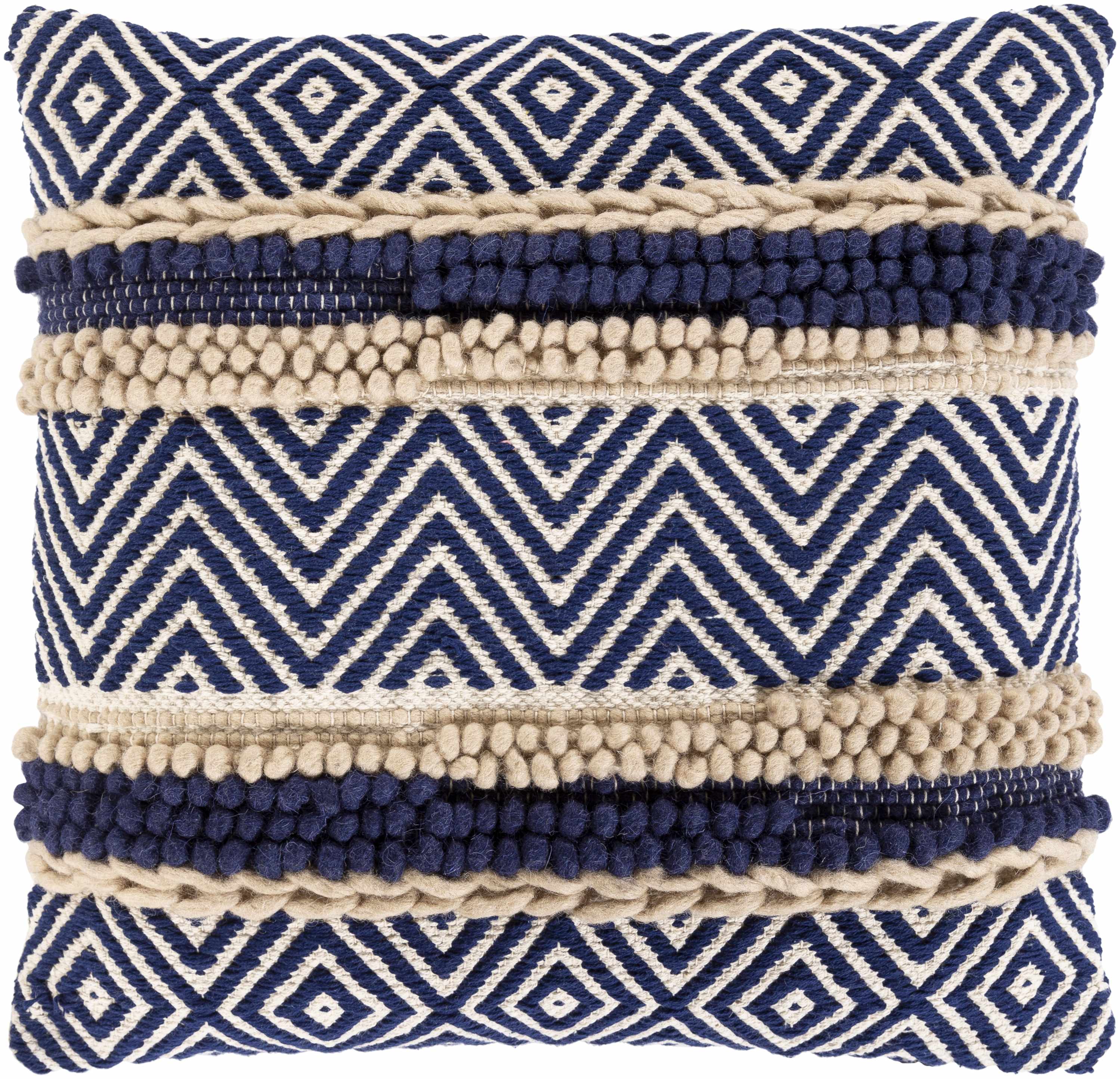 Labrador Navy Diamond Chevron Throw Pillow - Bibenanova usa